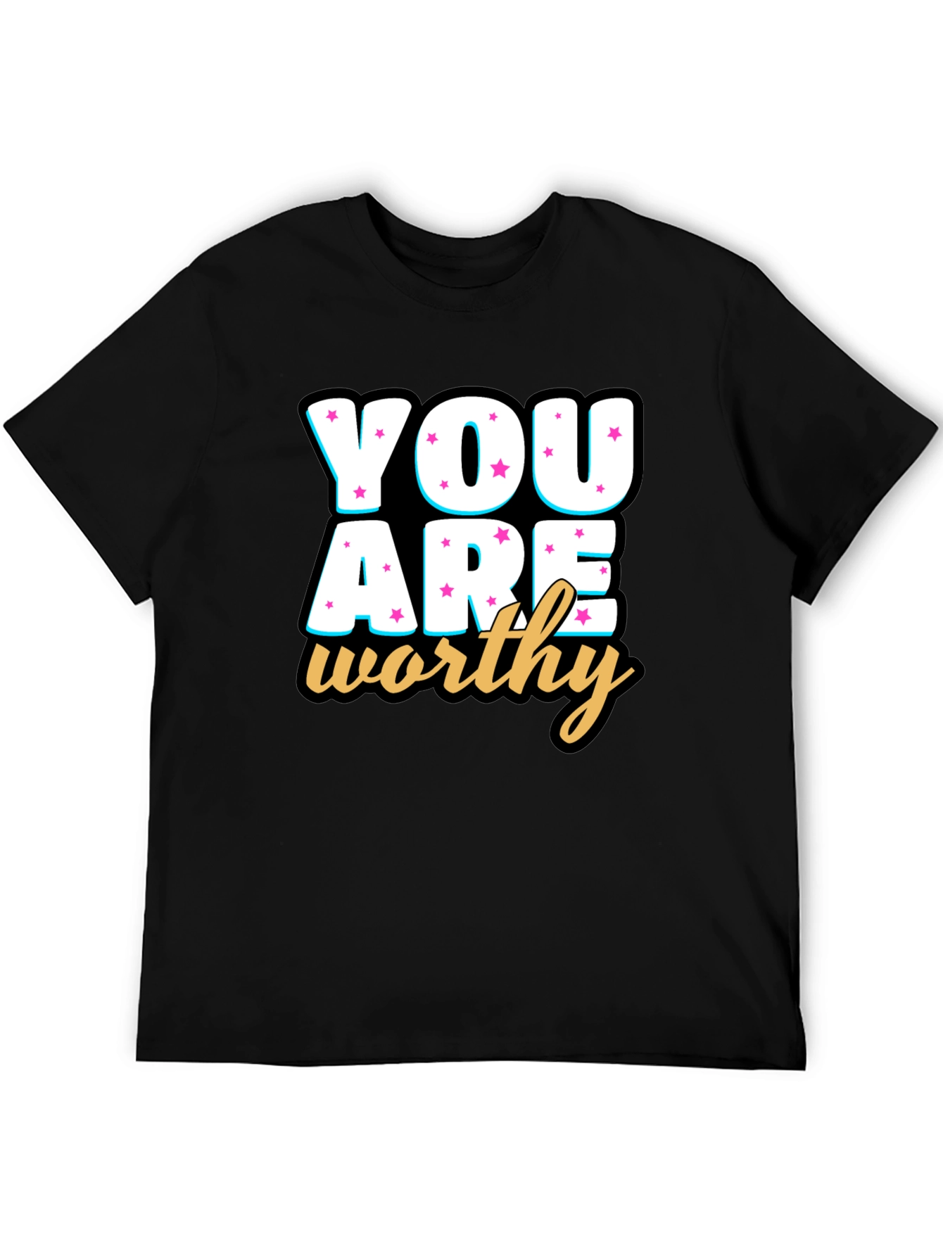 You Are Worthy Black Graphic Tee