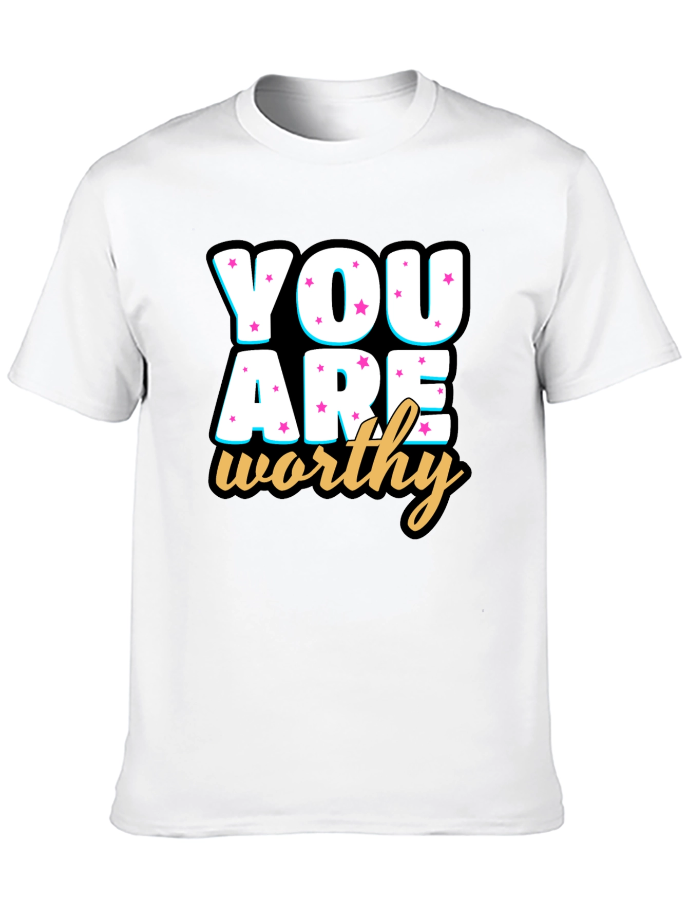 You Are Worthy Black Graphic Tee