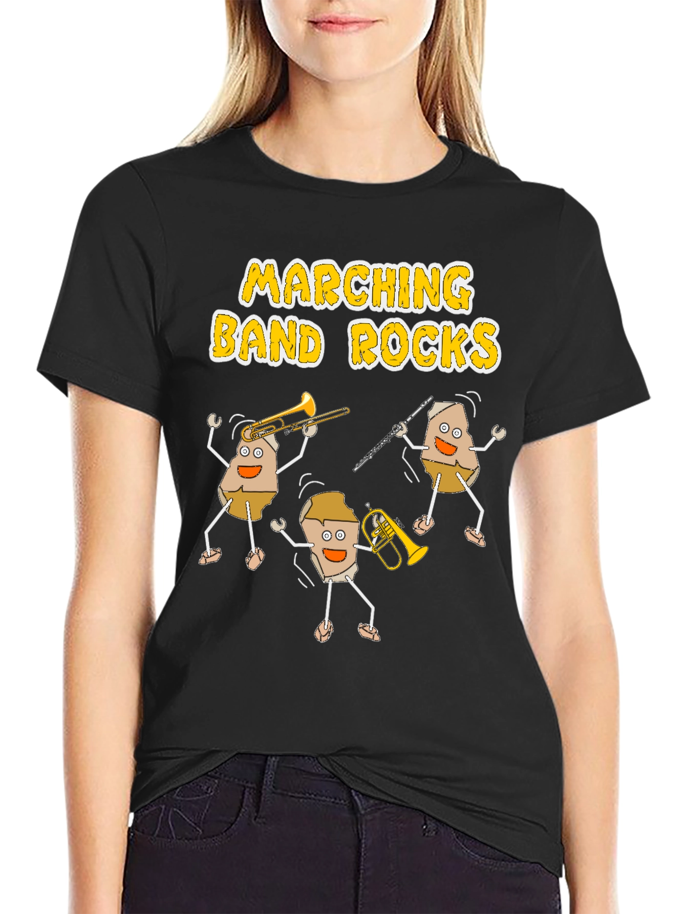 Marching Band Rocks Graphic Tee