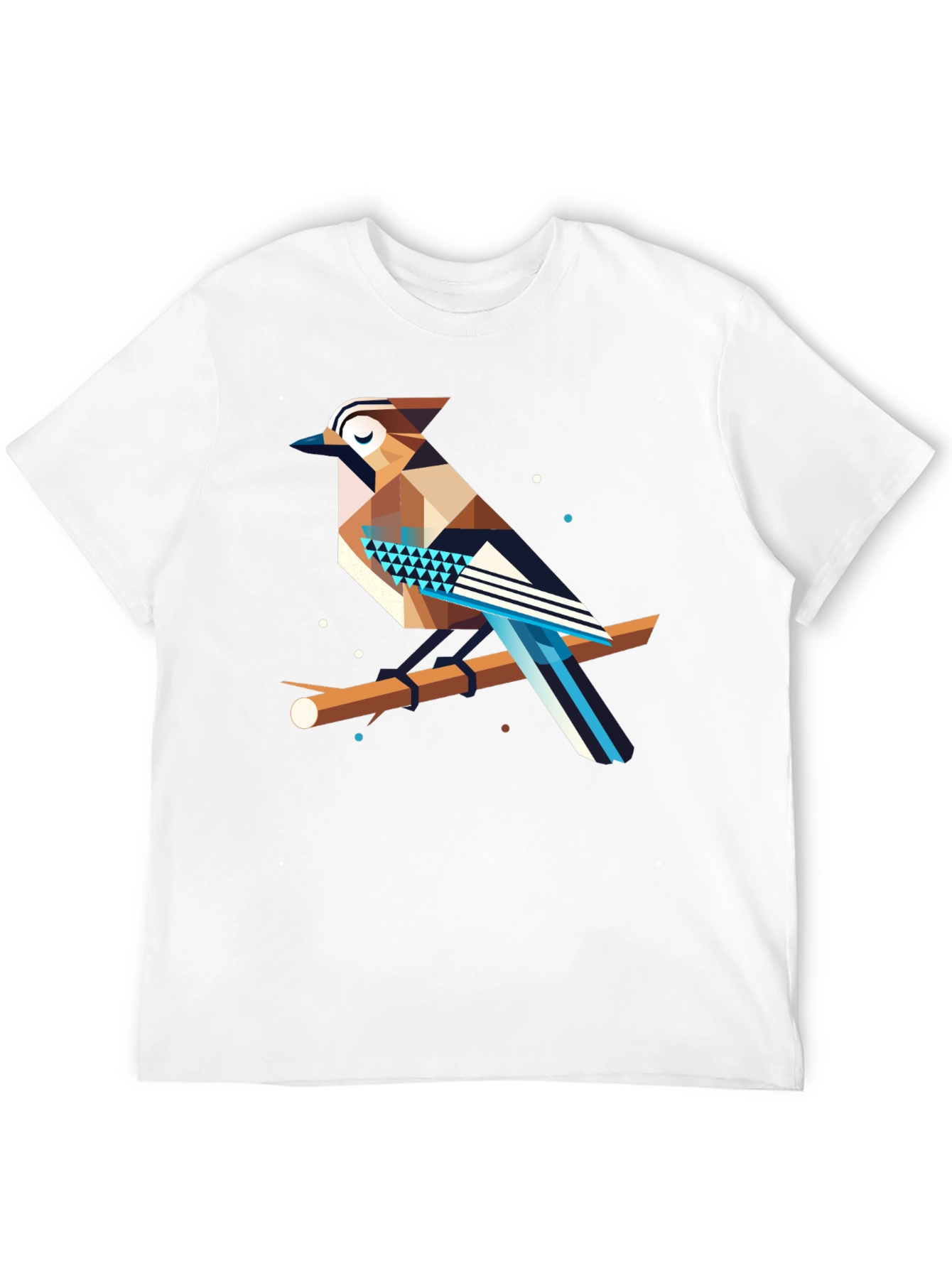 Geometric Bird Graphic Tee - Modern Design
