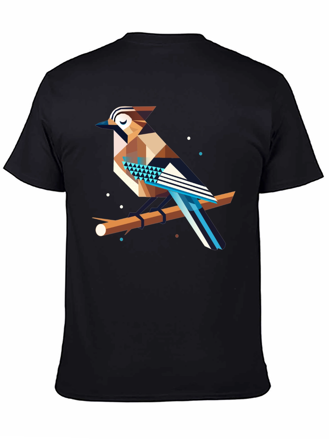 Geometric Bird Graphic Tee - Modern Design