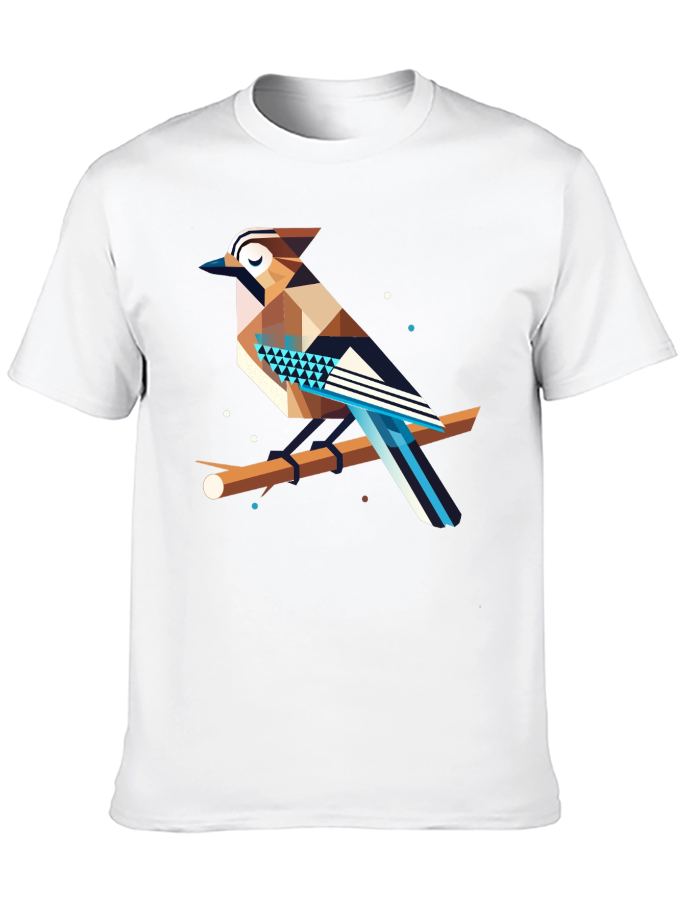 Geometric Bird Graphic Tee - Modern Design