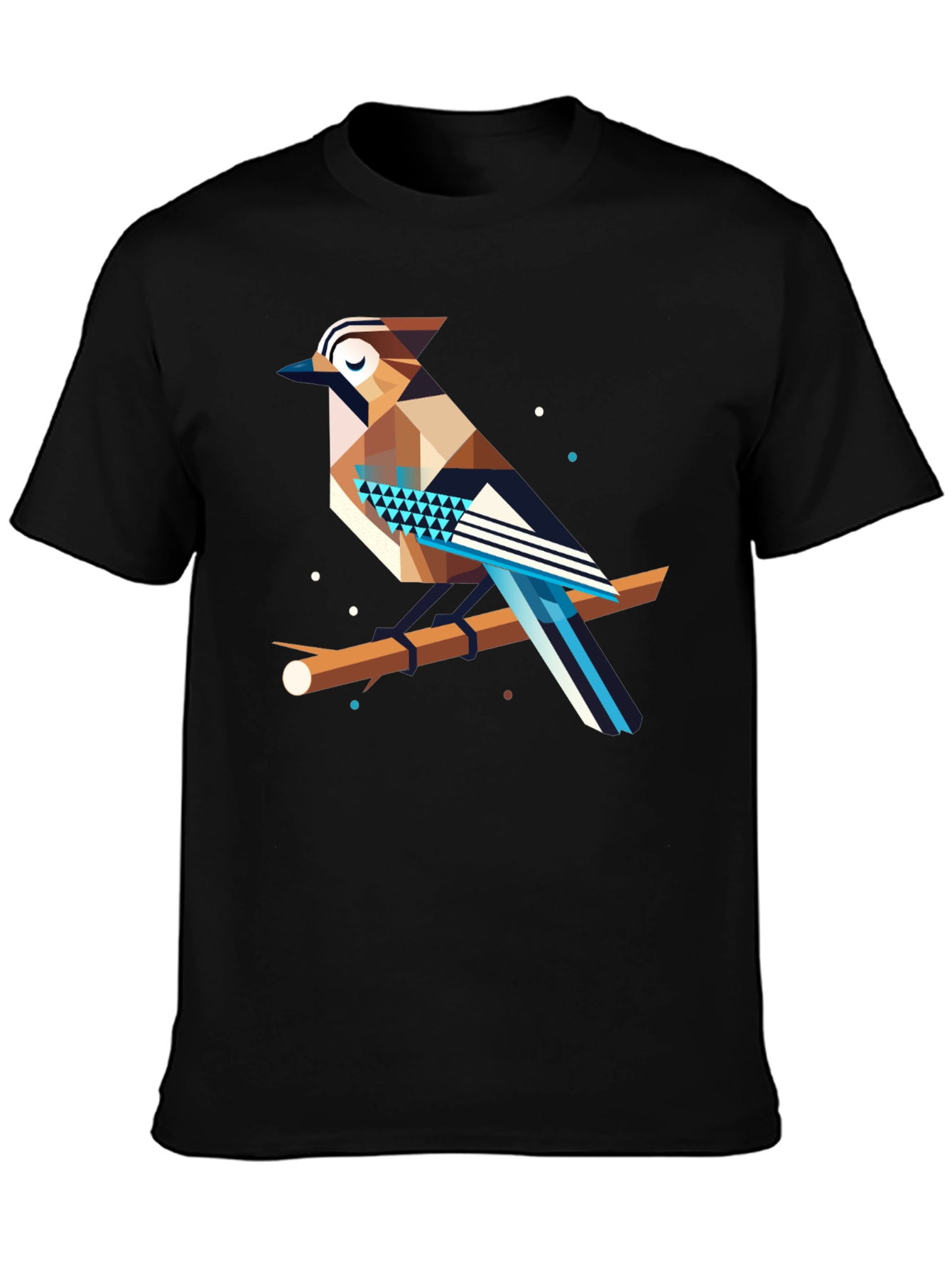 Geometric Bird Graphic Tee - Modern Design