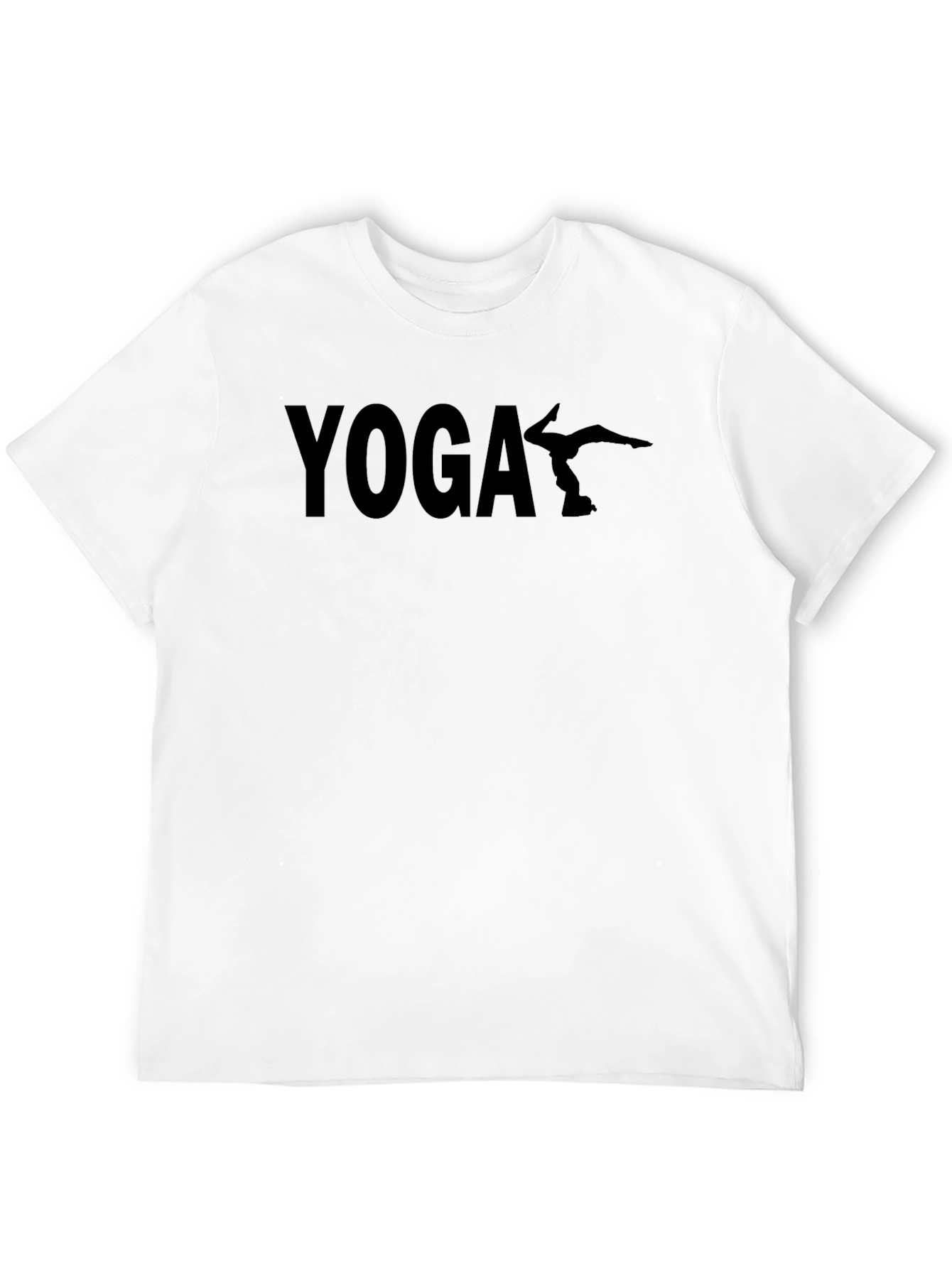 Yoga Silhouette Graphic T-Shirt - Black