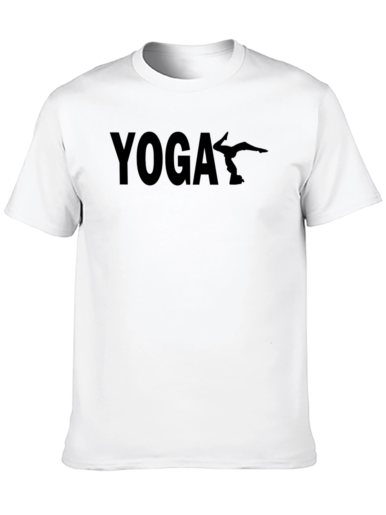 Yoga Silhouette Graphic T-Shirt - Black