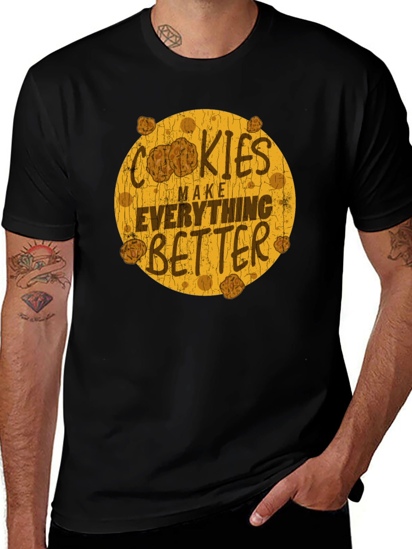 Cookies Make Everything Better Black Graphic Tee