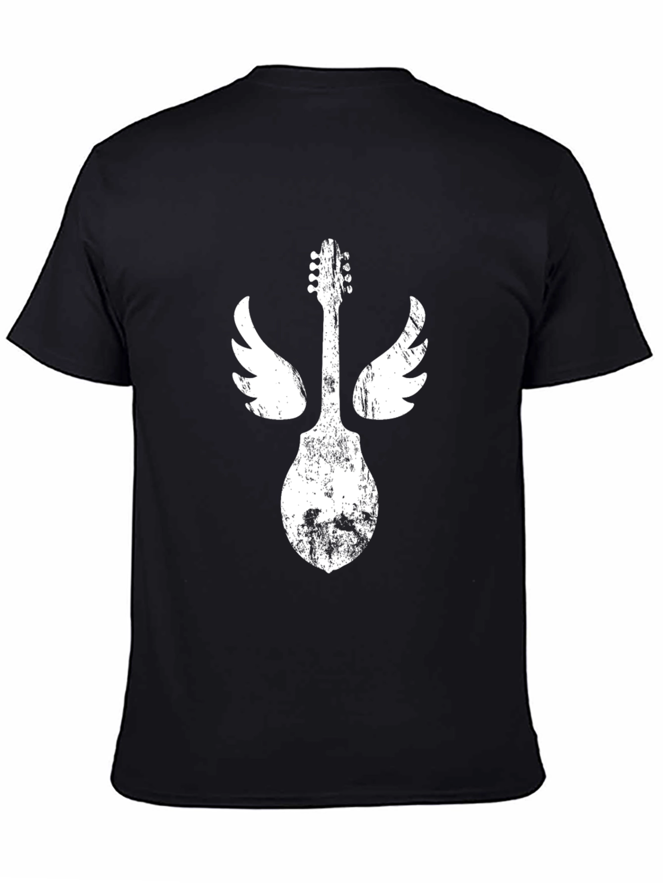 Guitar Wings Graphic T-Shirt - Black Cotton Tee