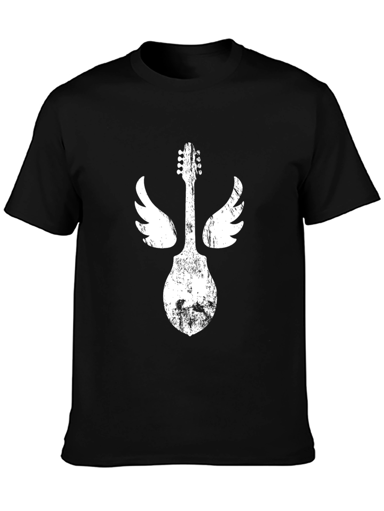 Guitar Wings Graphic T-Shirt - Black Cotton Tee