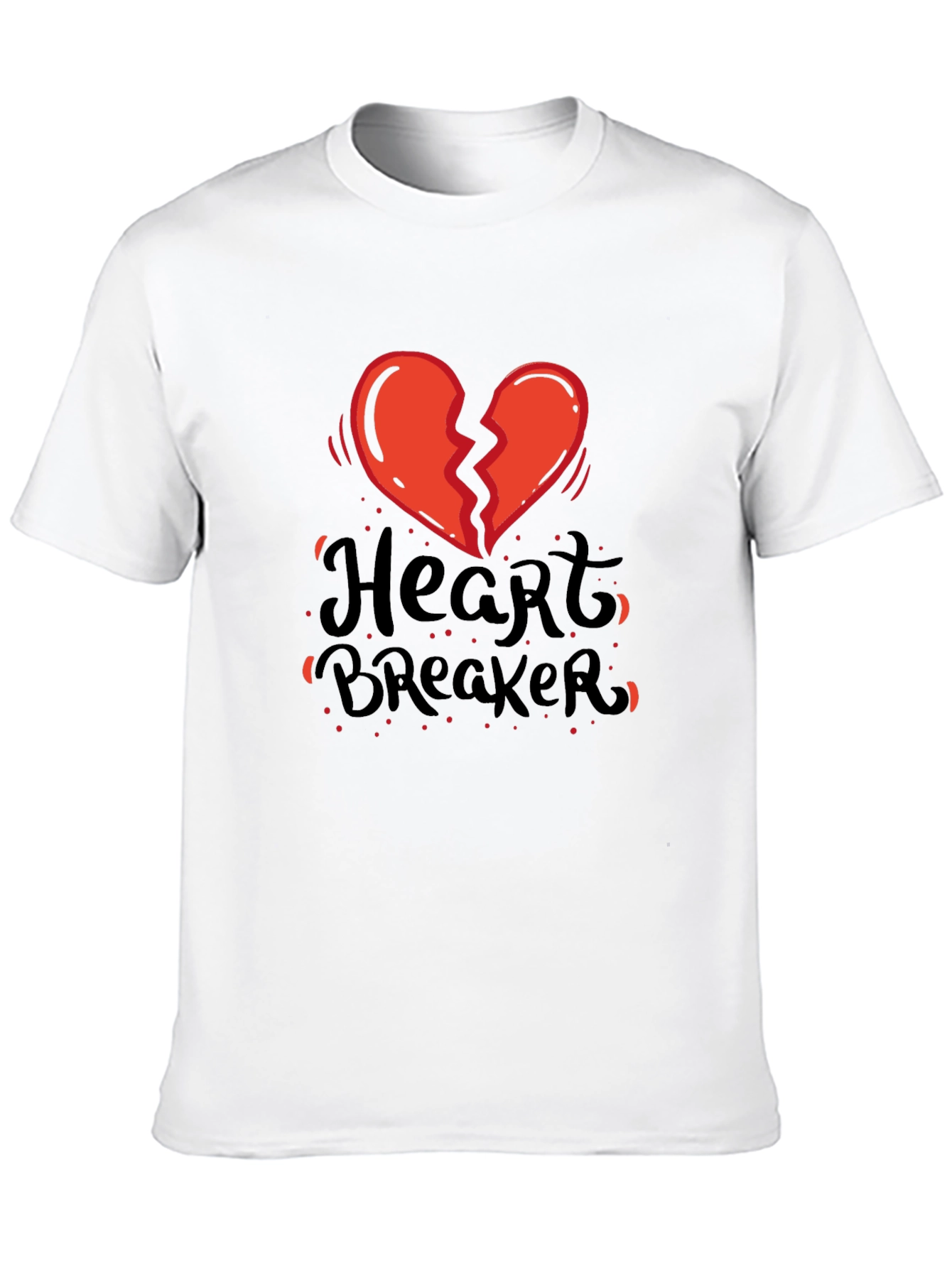 Heartbreaker Graphic Tee - Black Casual T-Shirt