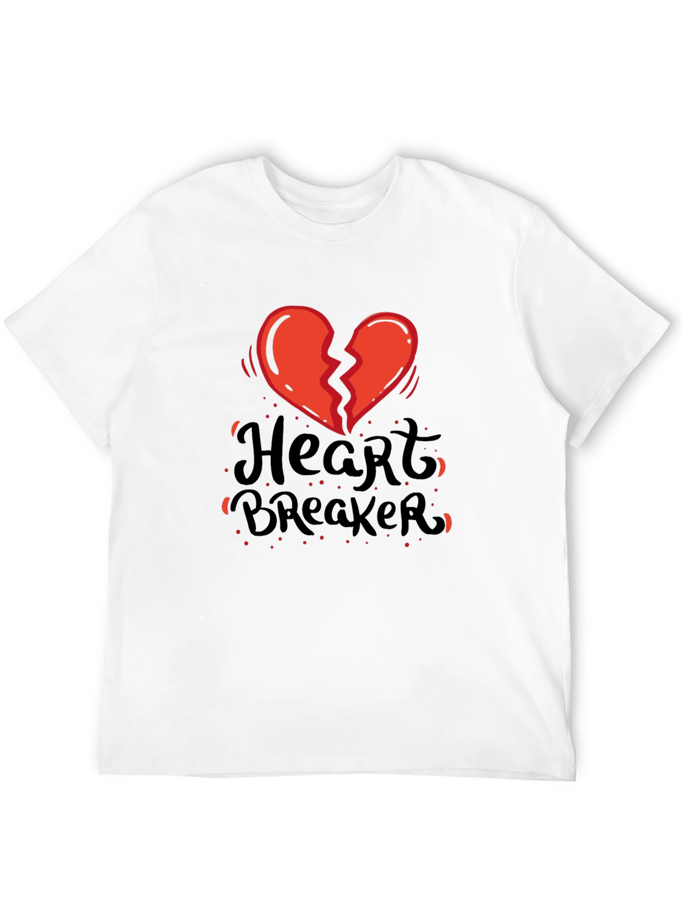 Heartbreaker Graphic Tee - Black Casual T-Shirt