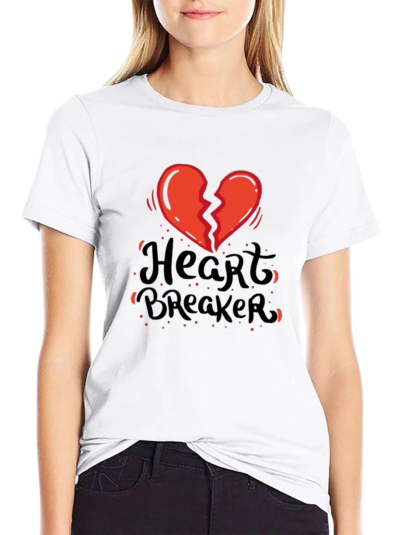 Heartbreaker Graphic Tee - Black Casual T-Shirt
