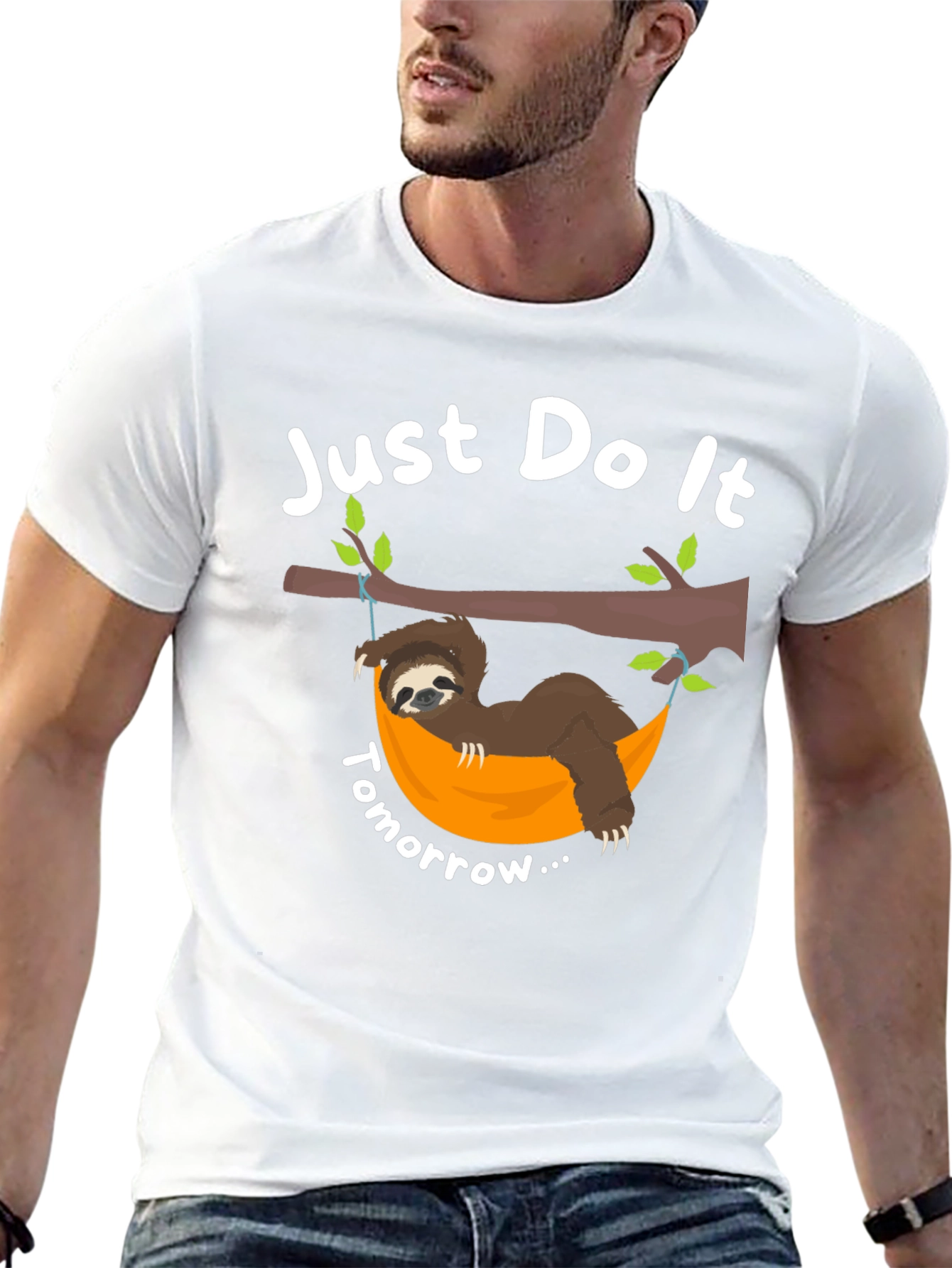 Just Do It Tomorrow Sloth Graphic T-Shirt