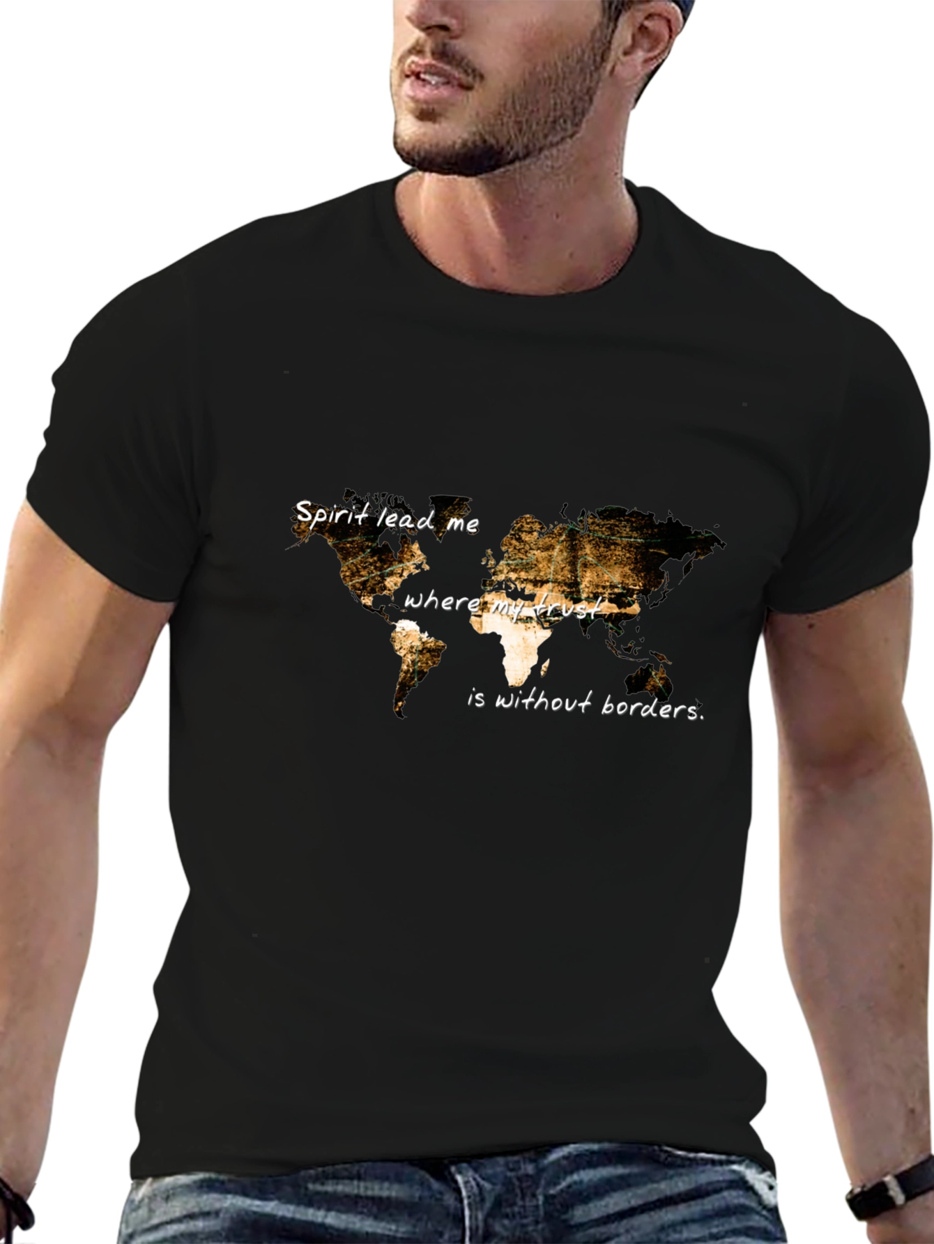 Spirit Lead Me Map Graphic Tee - Unisex