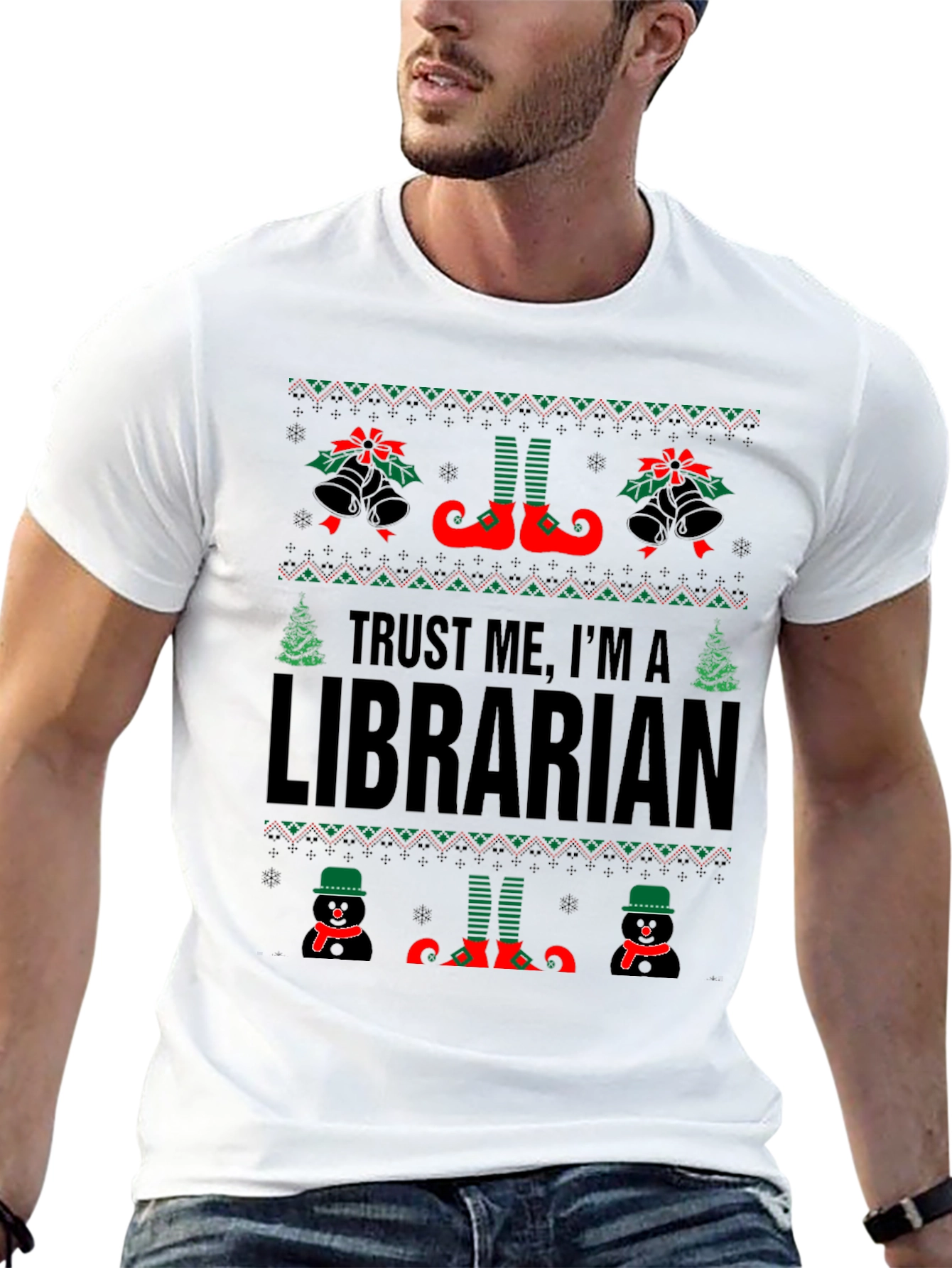 Trust Me Im A Librarian Christmas Sweater T-Shirt