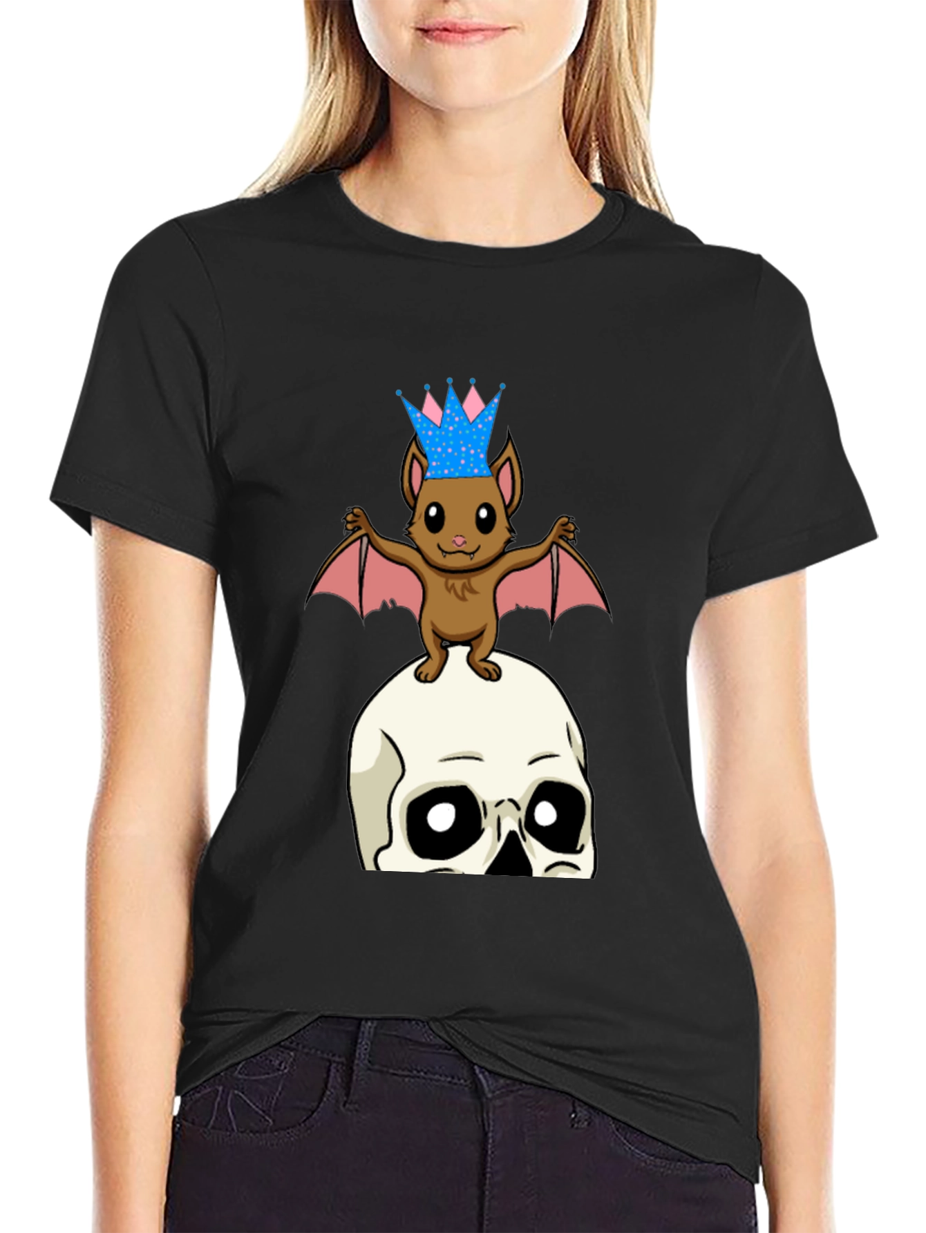 Bat & Skull Graphic T-Shirt