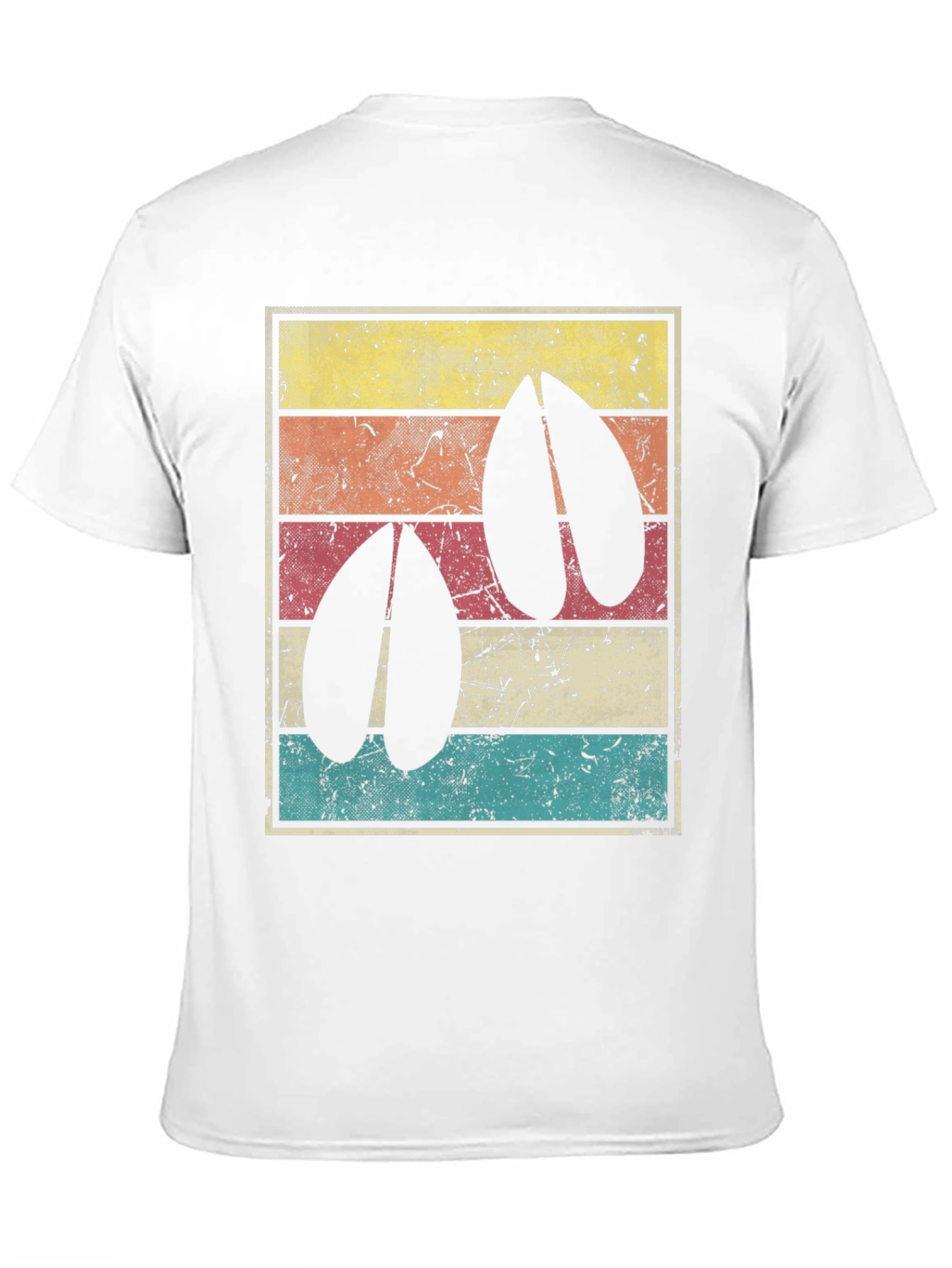 Retro Deer Hoof Print T-Shirt