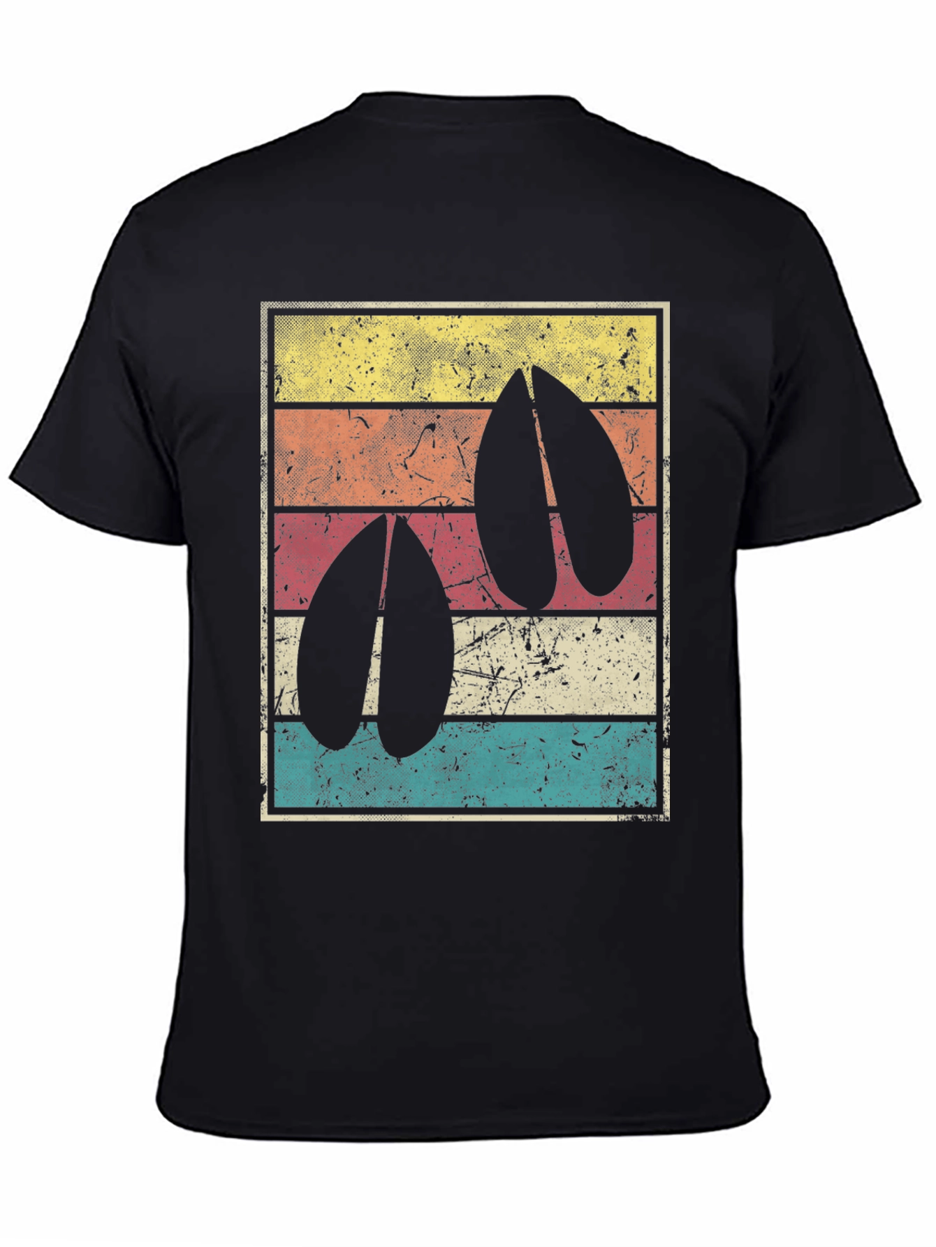 Retro Deer Hoof Print T-Shirt