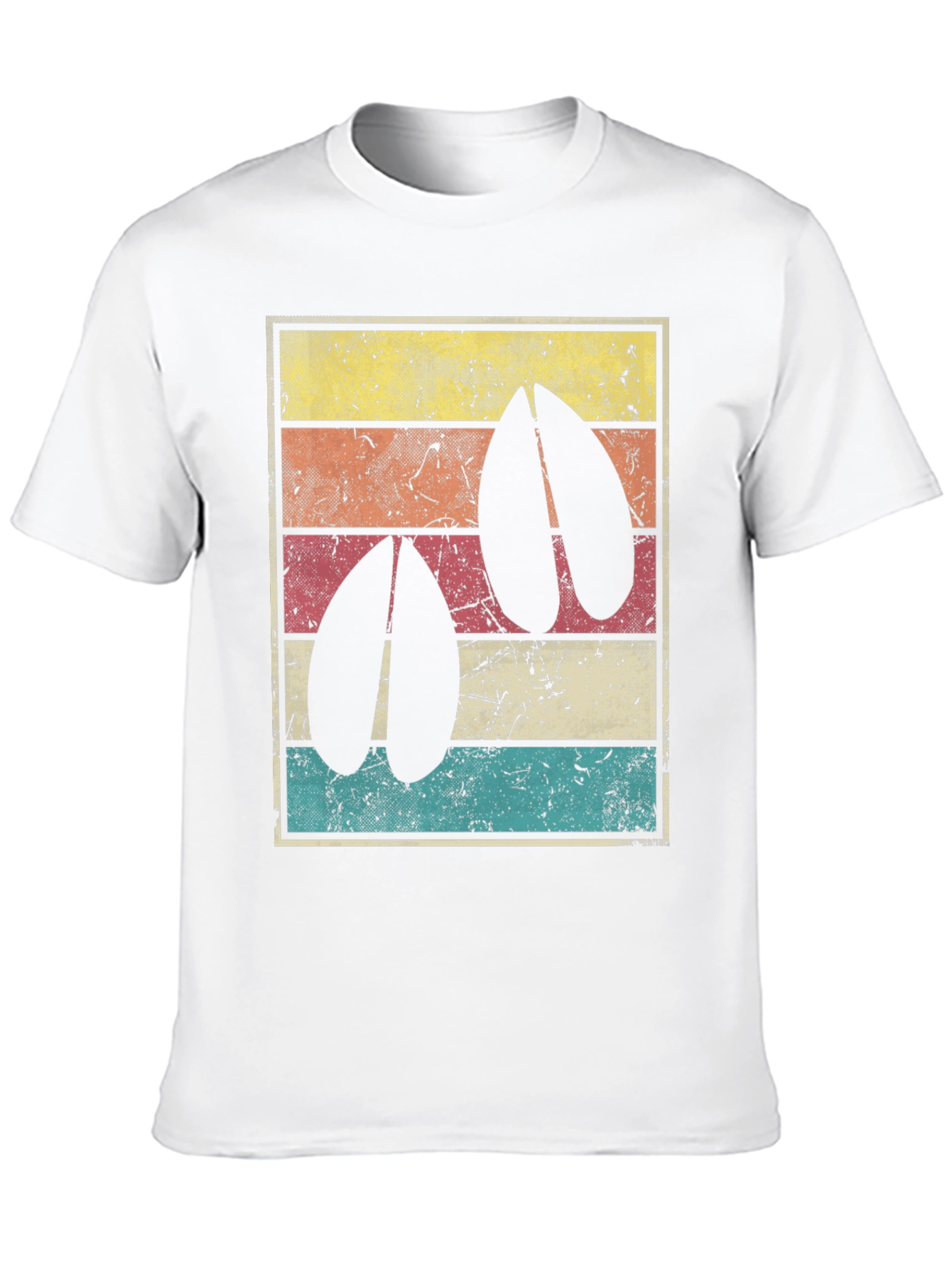 Retro Deer Hoof Print T-Shirt