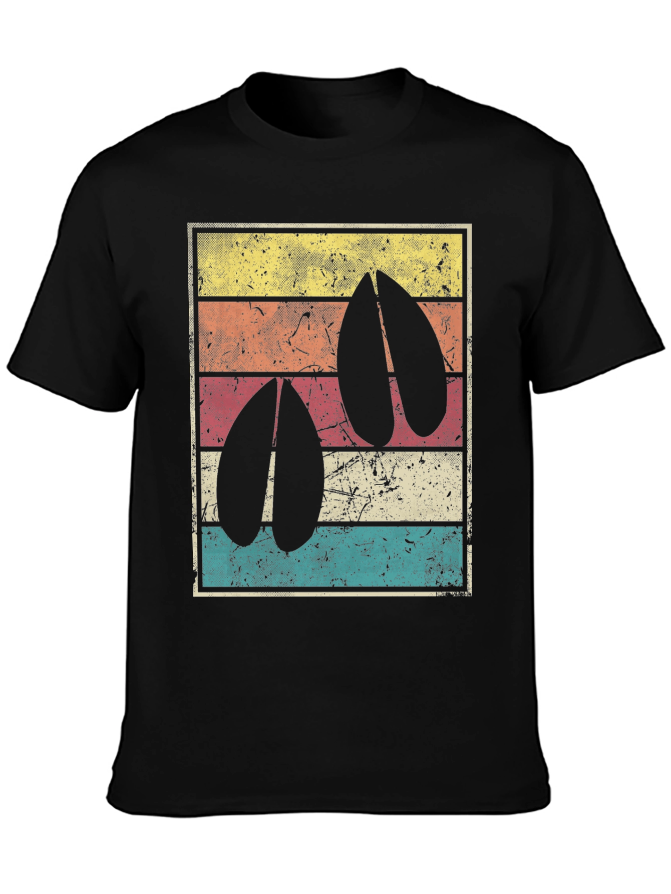 Retro Deer Hoof Print T-Shirt