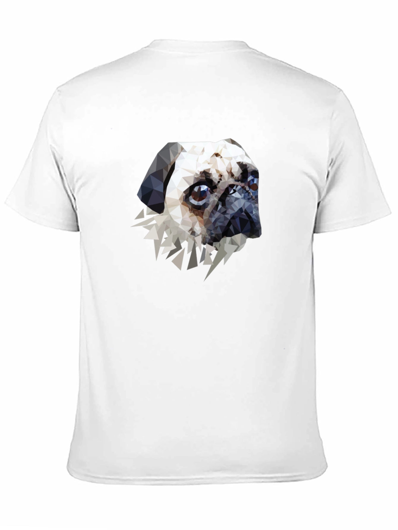 Geometric Pug Graphic Tee - Stylish Pet Lovers T-Shirt