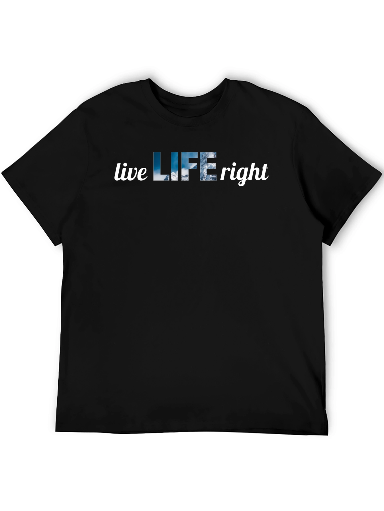 Live LIFE Right Black T-Shirt