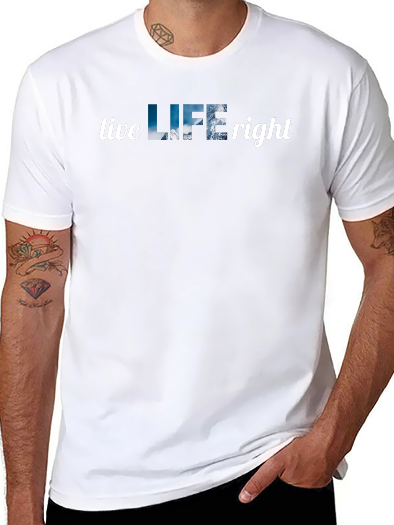 Live LIFE Right Black T-Shirt
