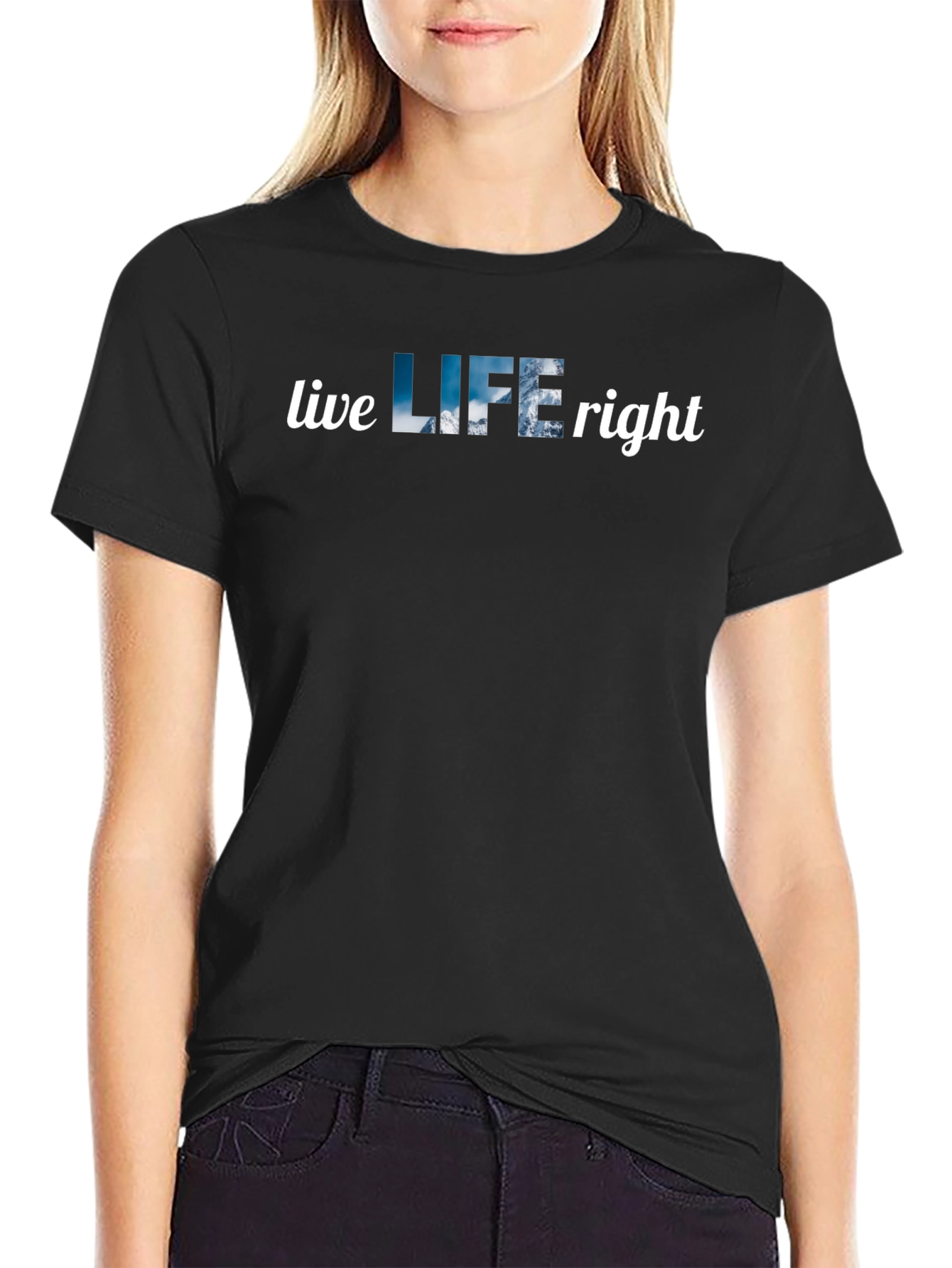 Live LIFE Right Black T-Shirt