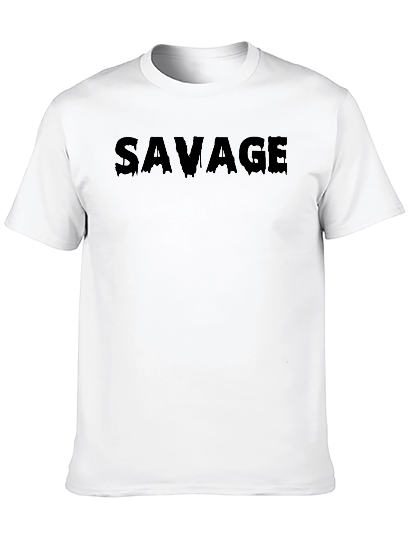 Savage Graphic Print Black T-Shirt for Men