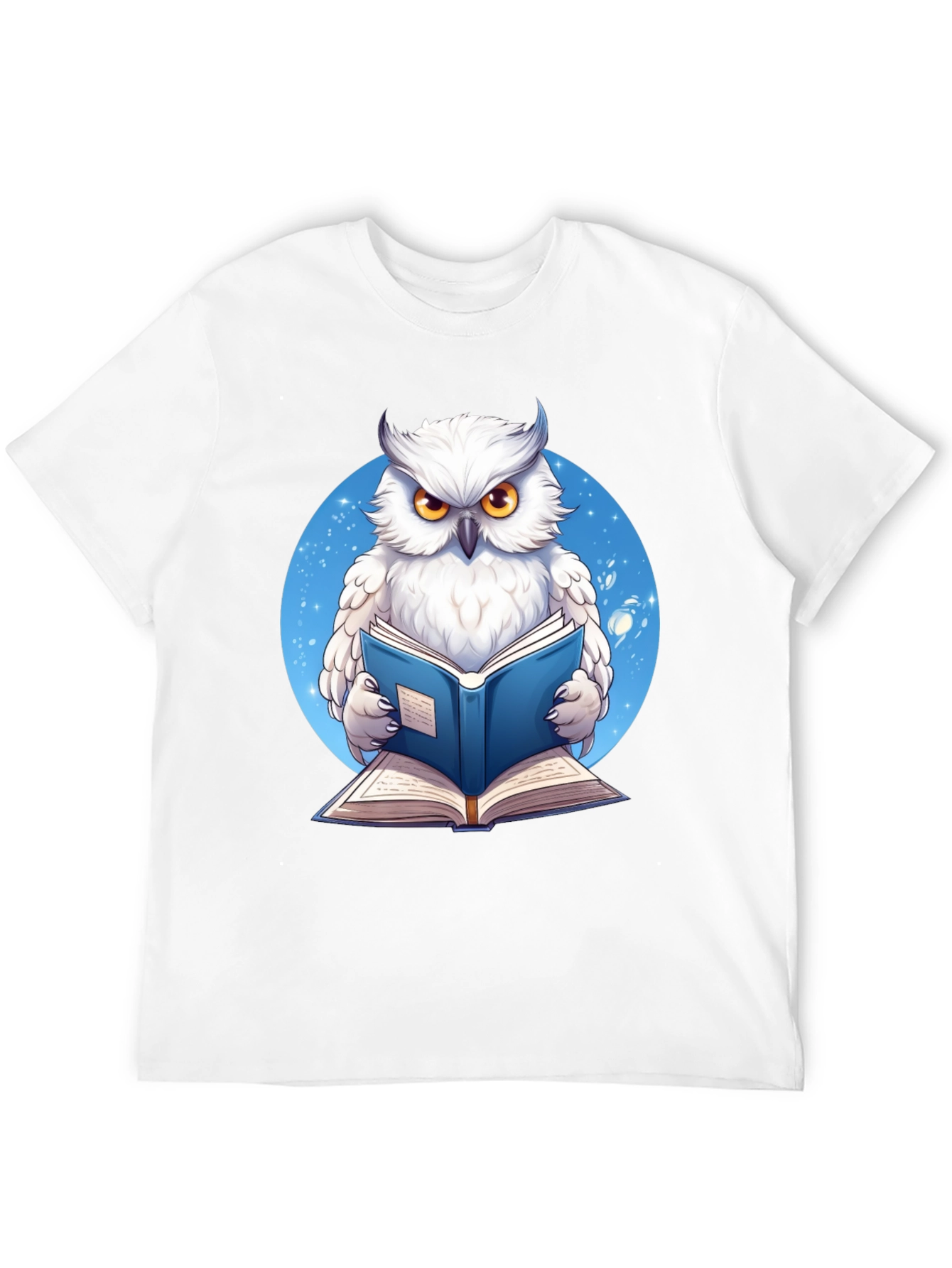 Owl Reading Book Graphic T-Shirt