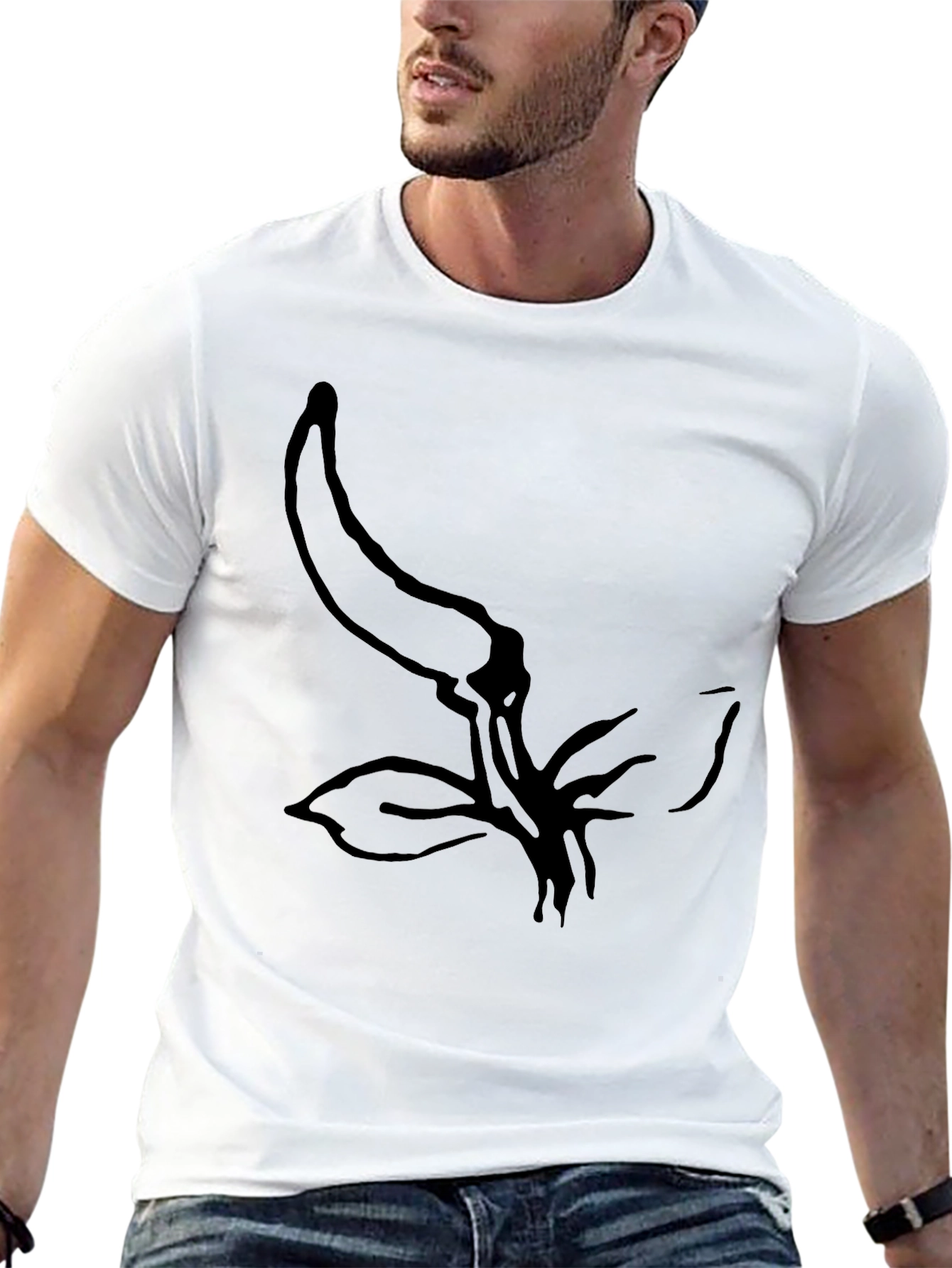 Minimalist Chili Pepper Graphic Black T-Shirt