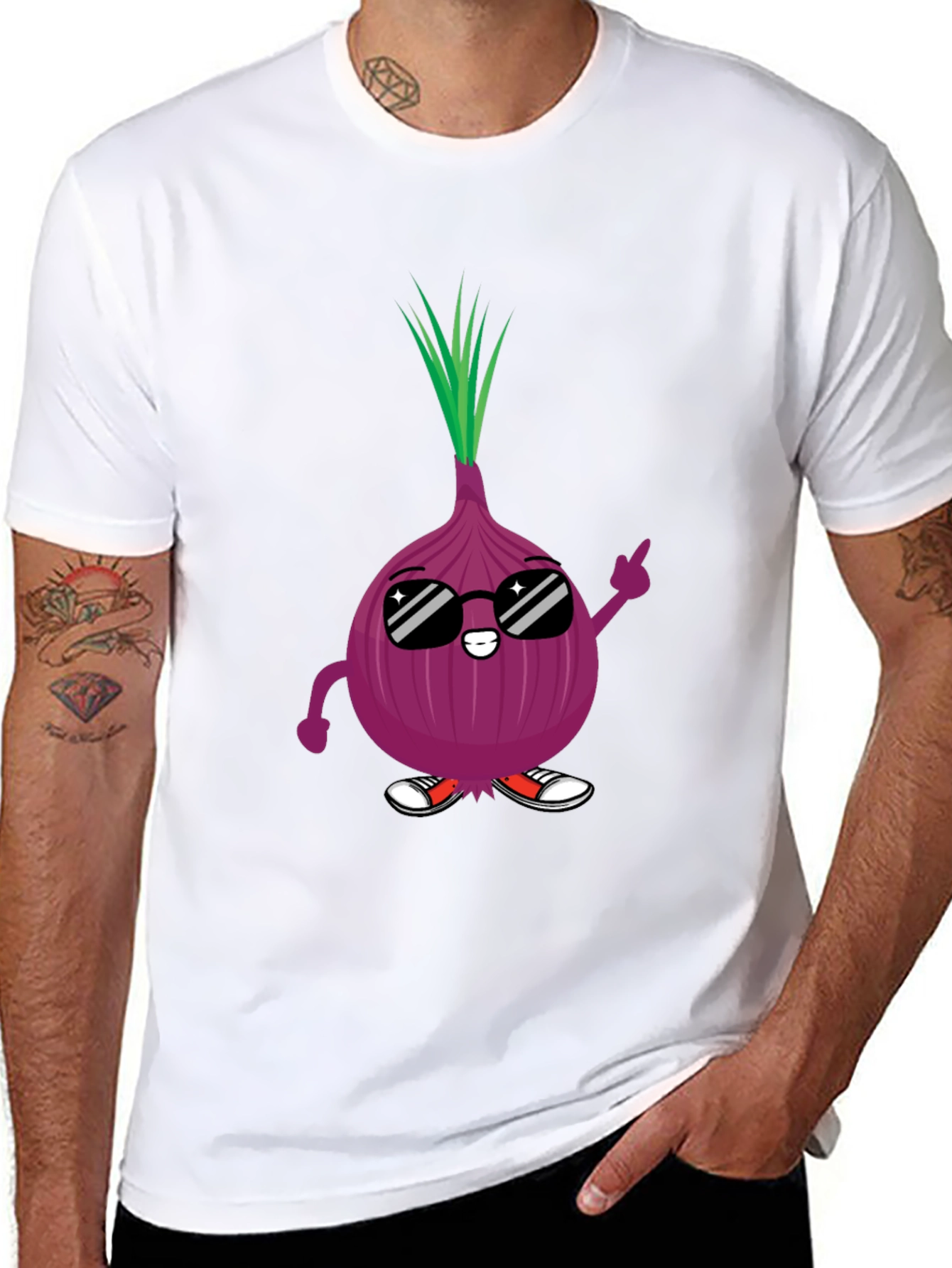 Cool Onion Graphic T-Shirt - Black Cotton Tee