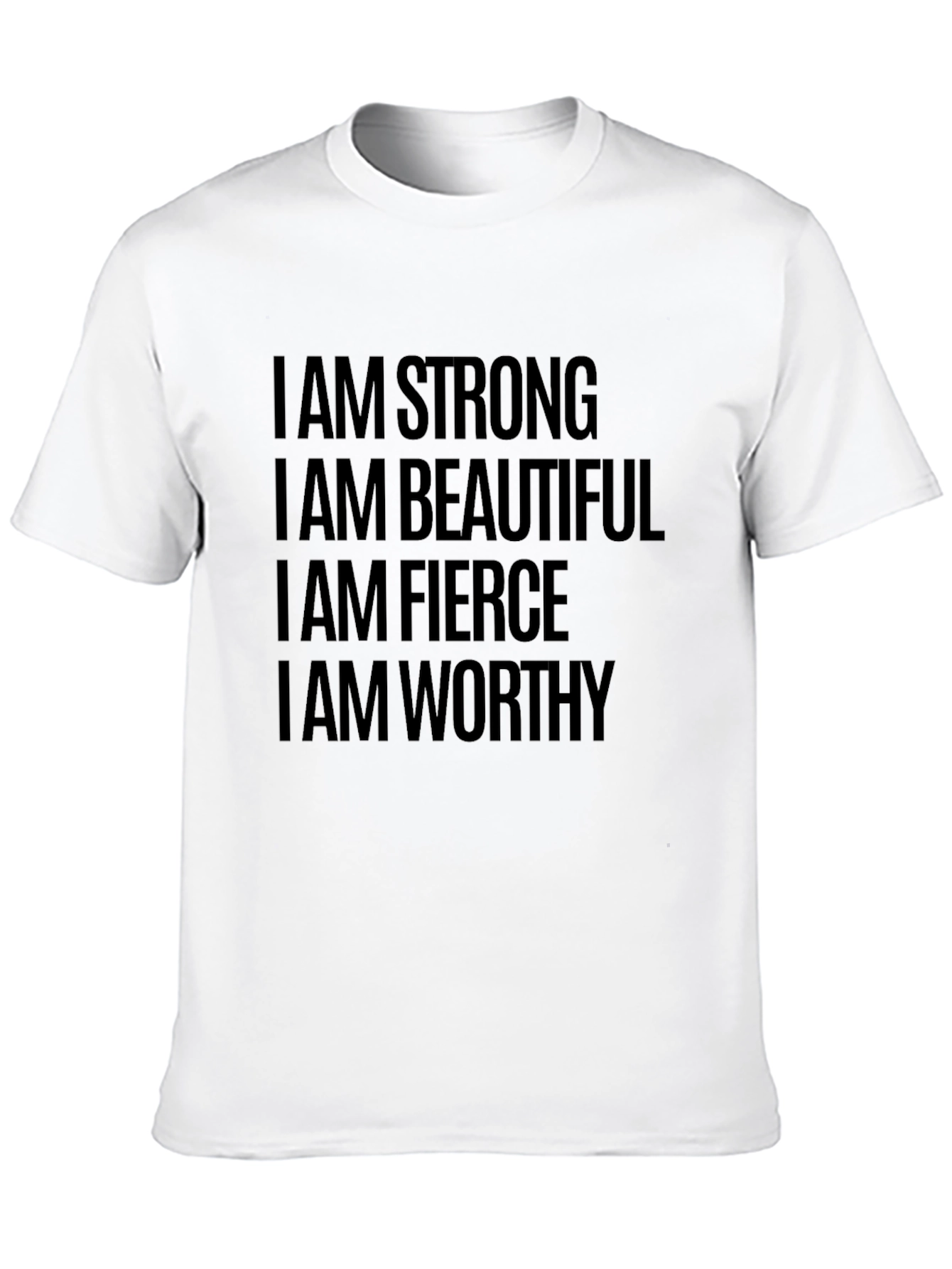Empowering Affirmation Tee - Strong Beautiful Fierce Worthy