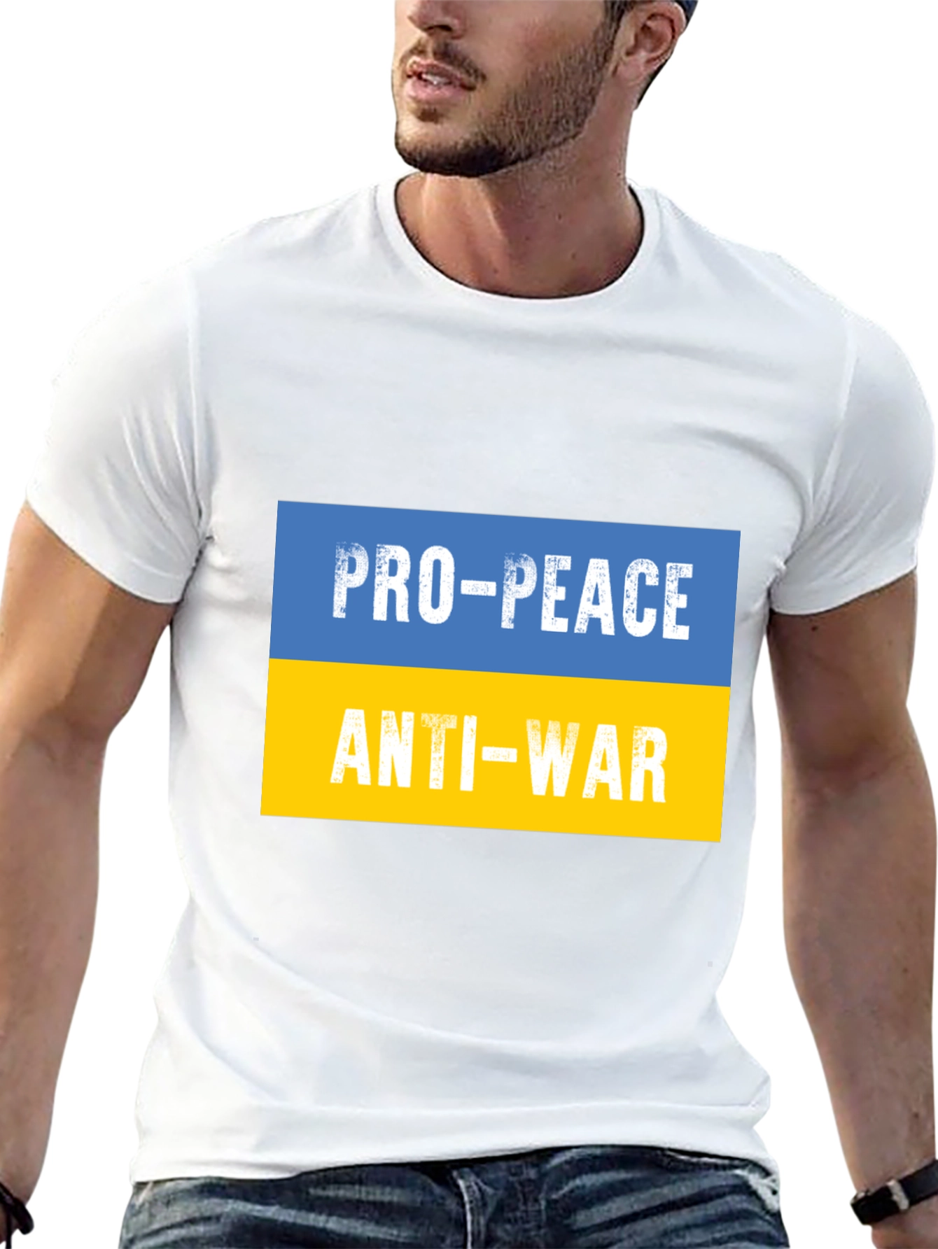 Pro-Peace Anti-War Ukraine Flag T-Shirt