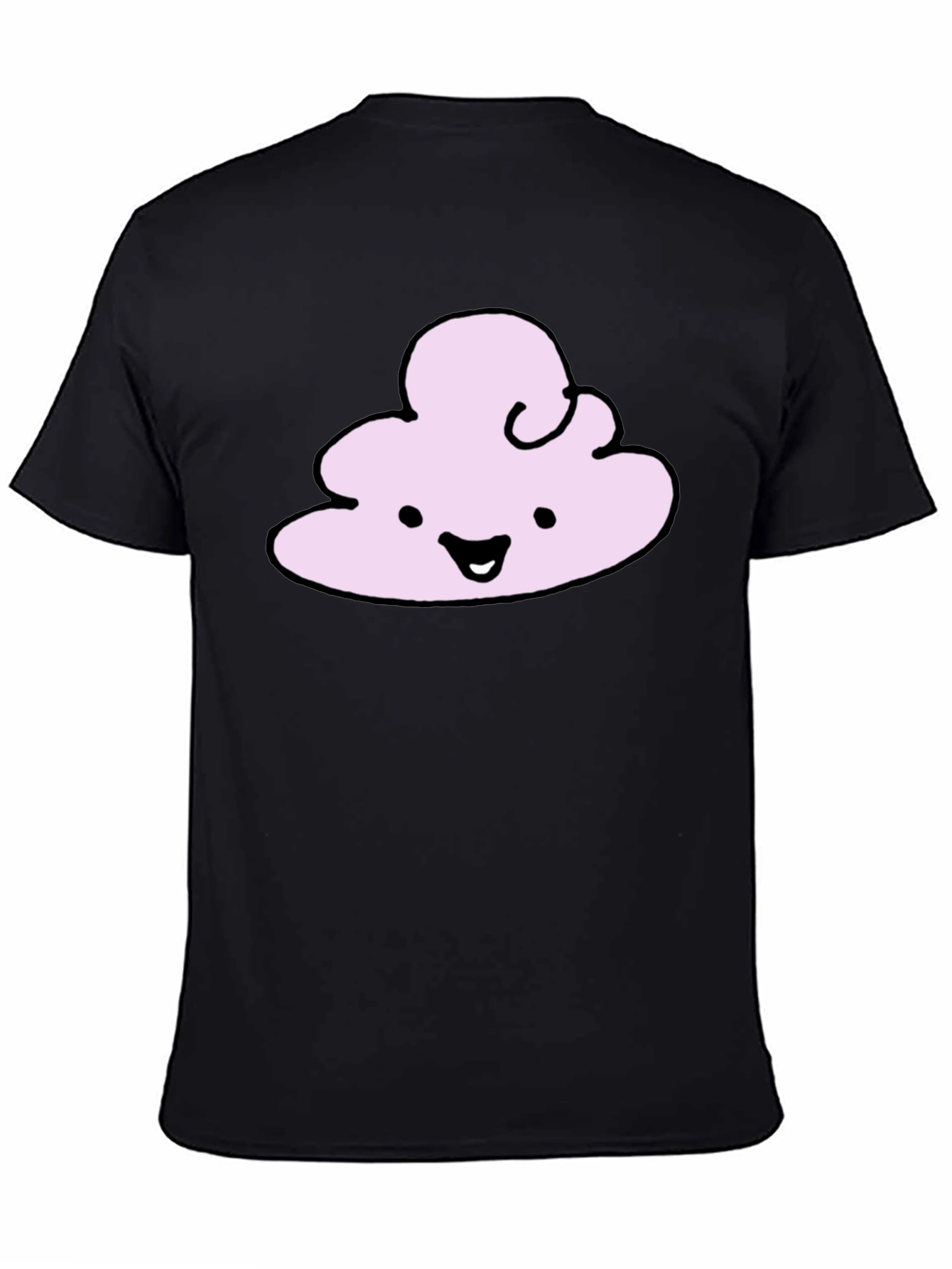 Cute Cloud Graphic T-Shirt - Black Cotton Tee