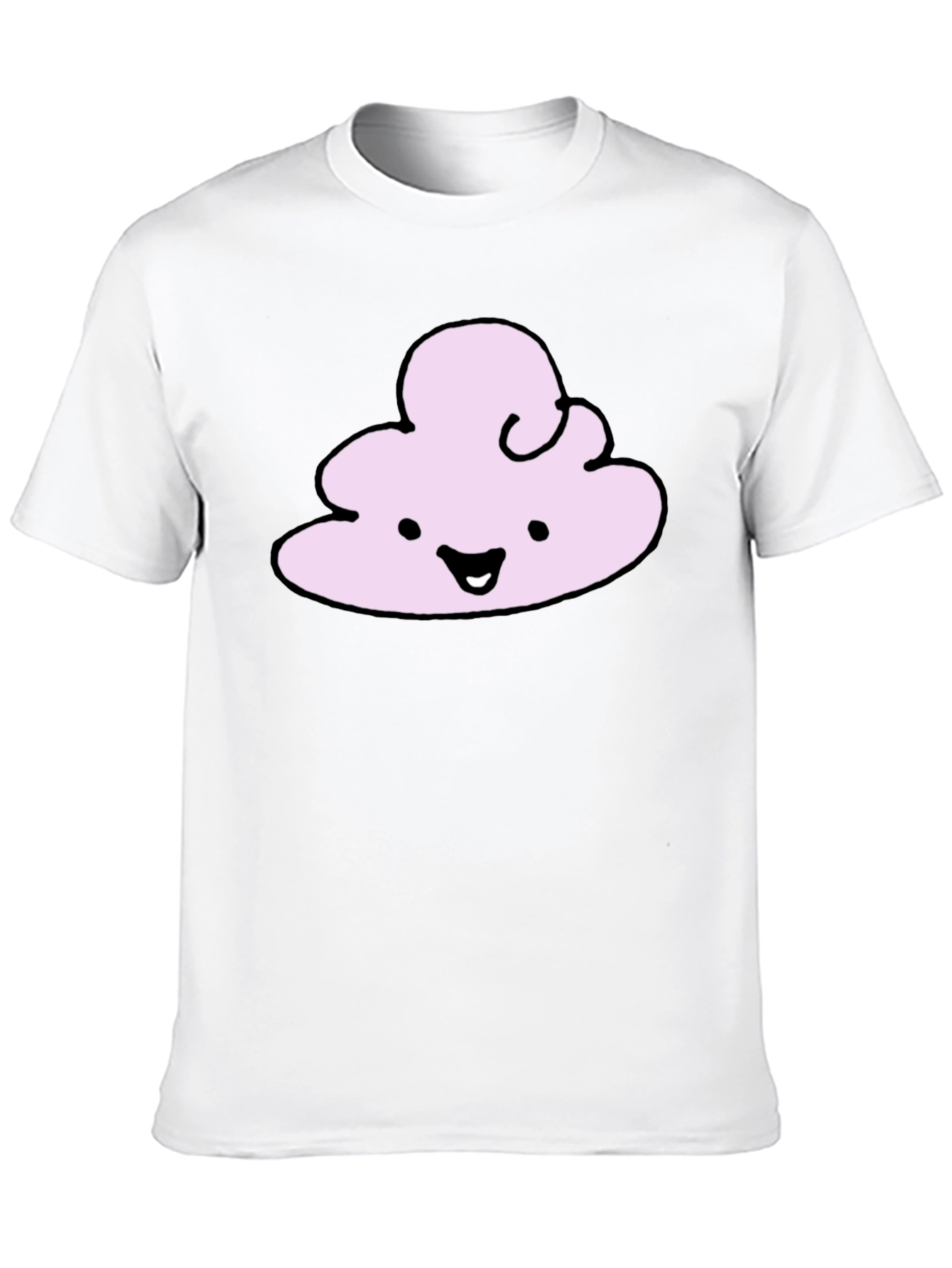 Cute Cloud Graphic T-Shirt - Black Cotton Tee