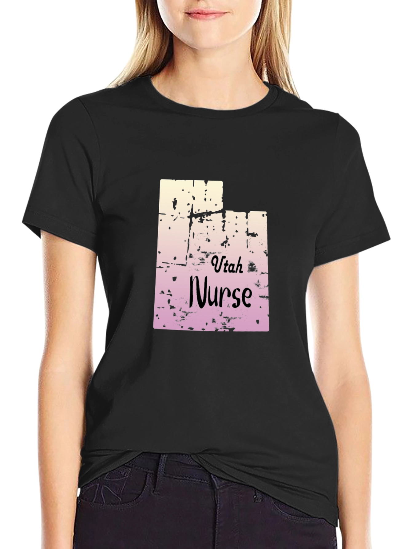 Utah Nurse T-Shirt - Distressed State Pride