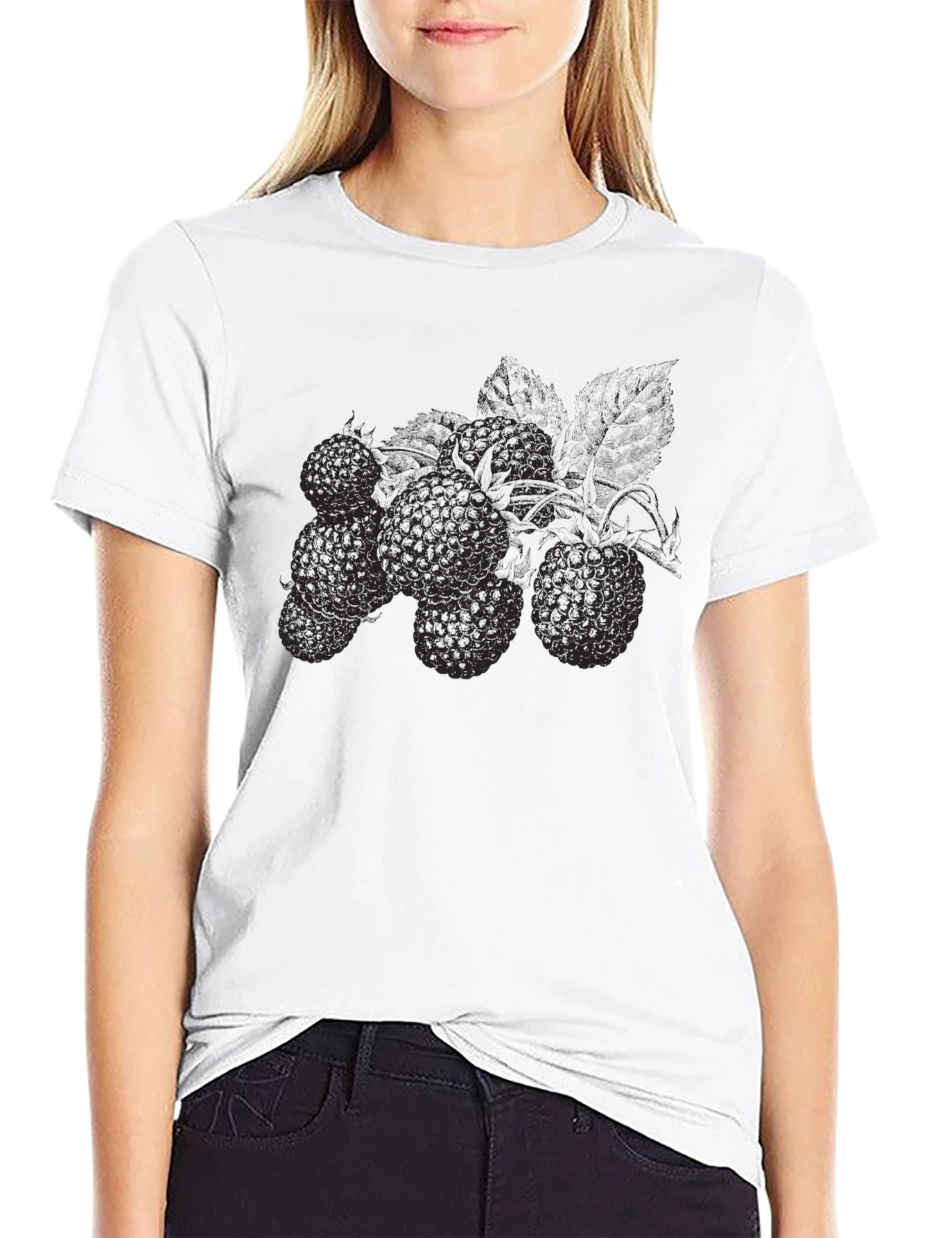 Berry Graphic Black T-Shirt