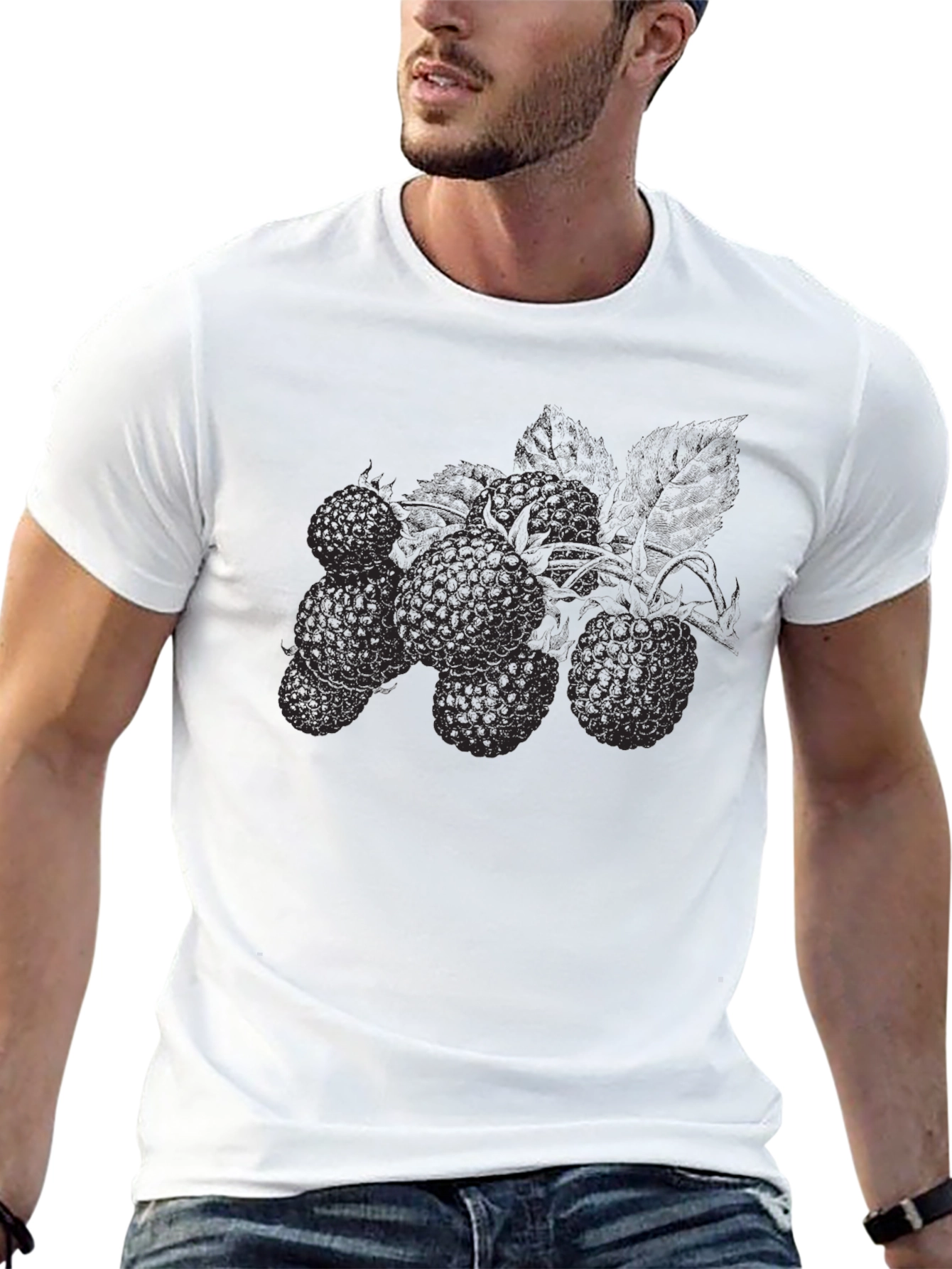 Berry Graphic Black T-Shirt