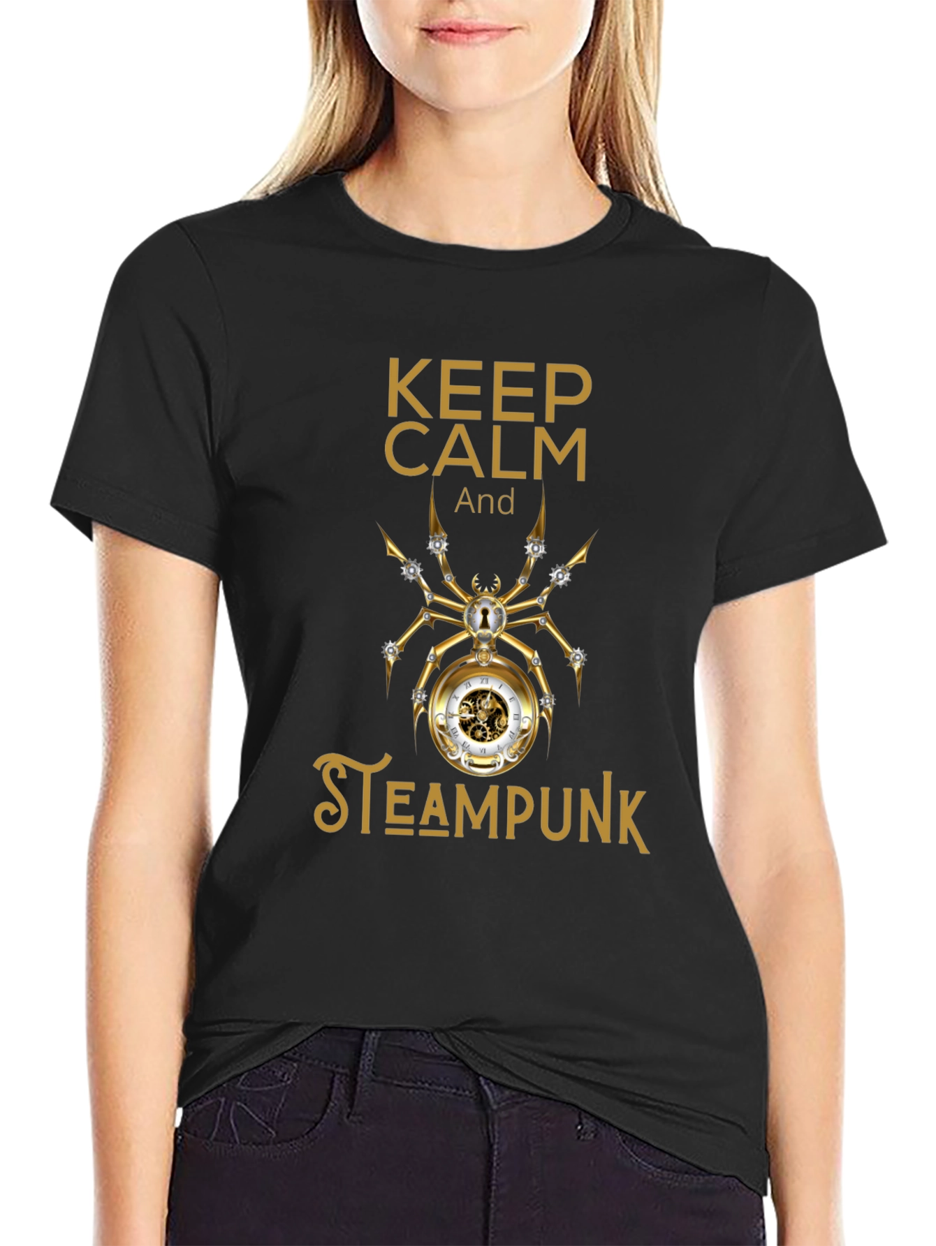 Steampunk Spider Graphic T-Shirt