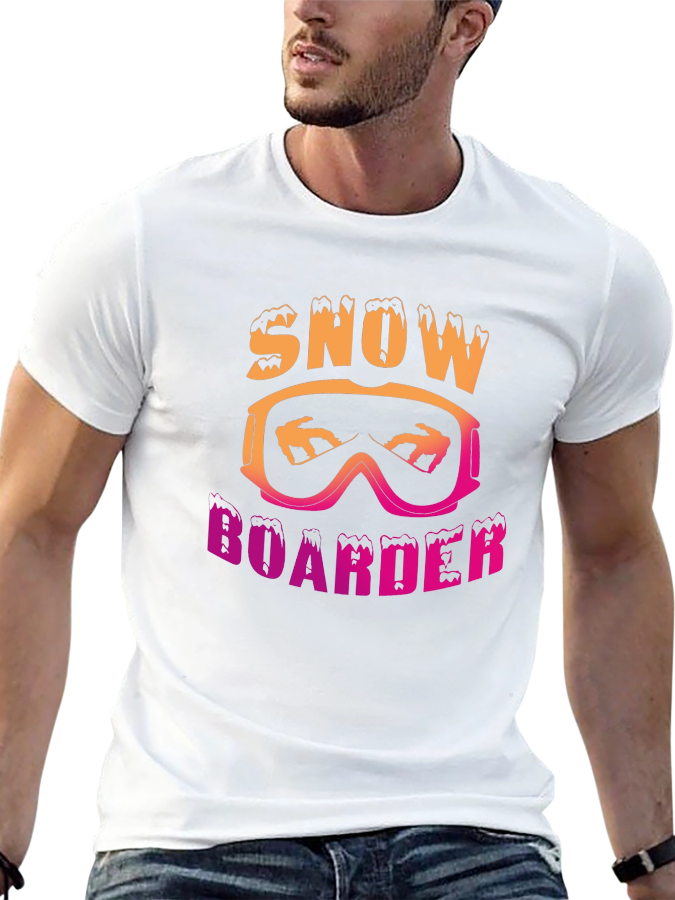 Snowboarder Graphic Tee - Black