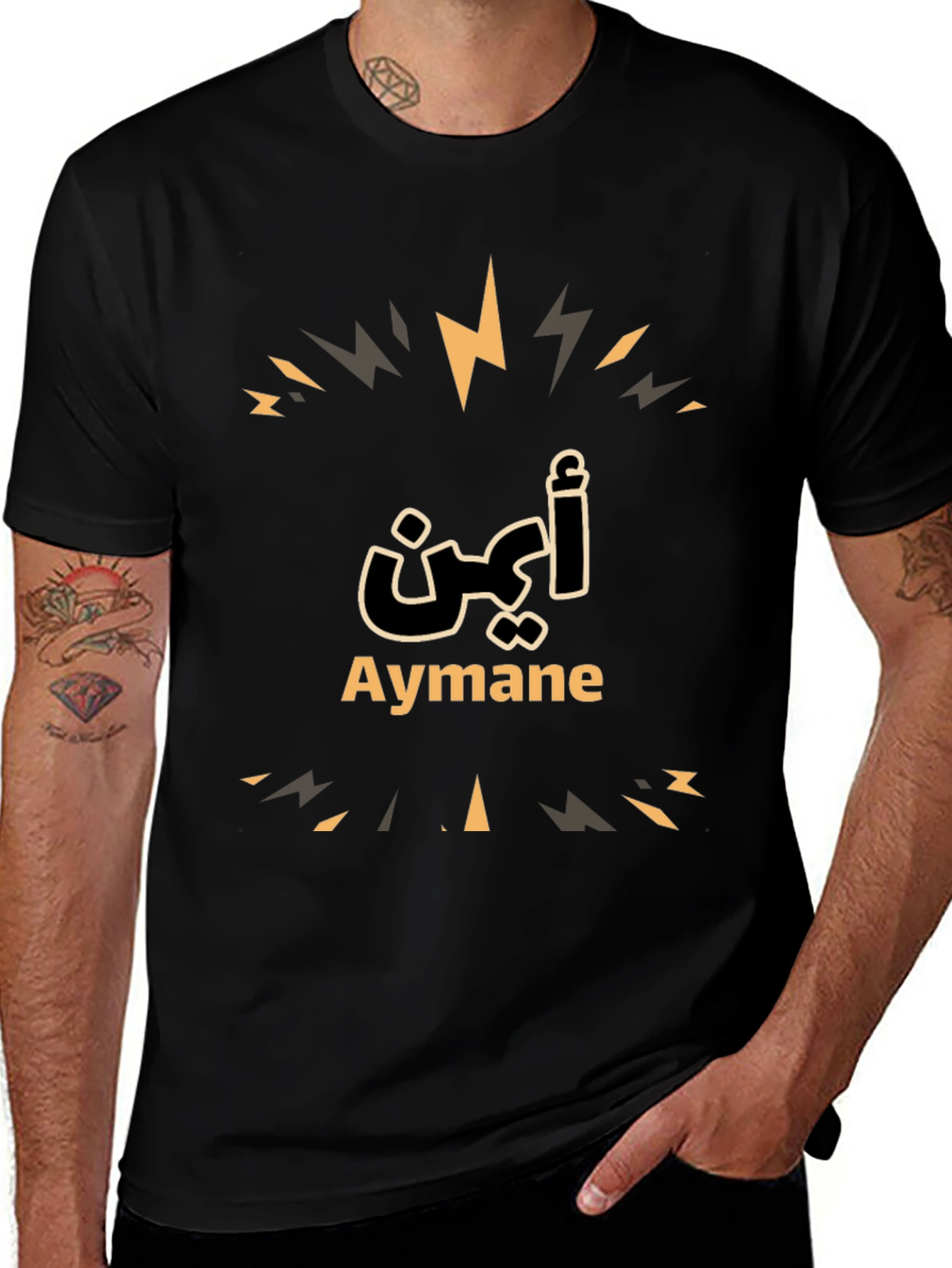 Aymane Personalized Black T-Shirt
