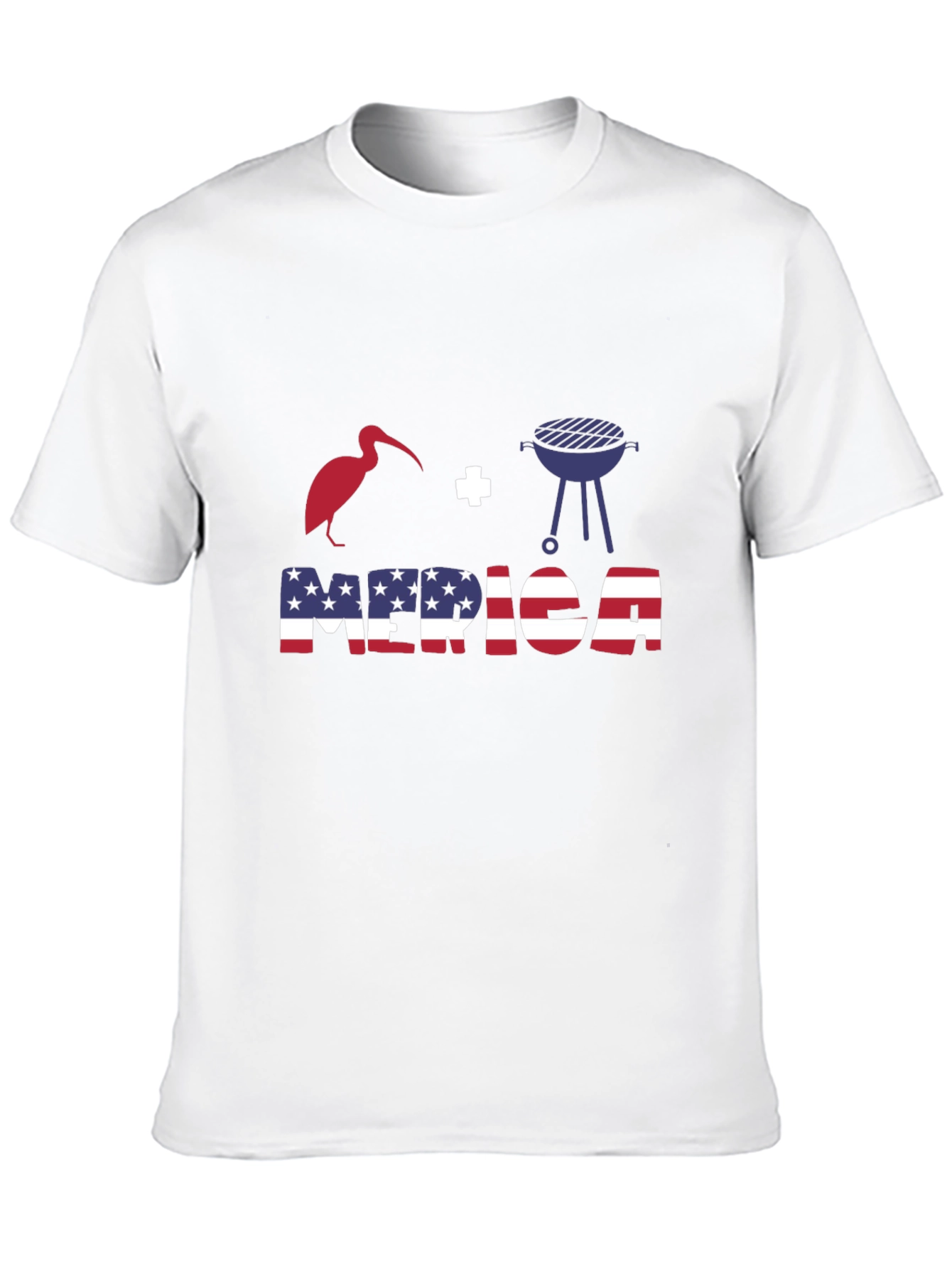 Patriotic T-Shirt: Bird + Grill = Merica