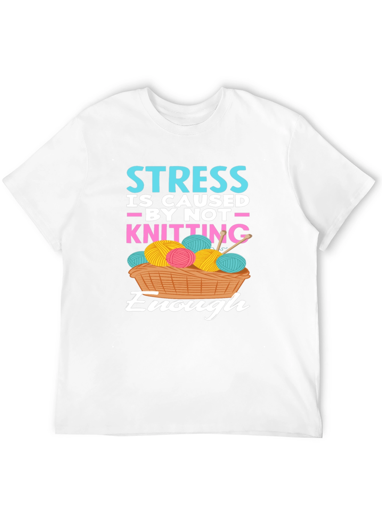 Knitting Lovers T-Shirt - Stress Relief Design