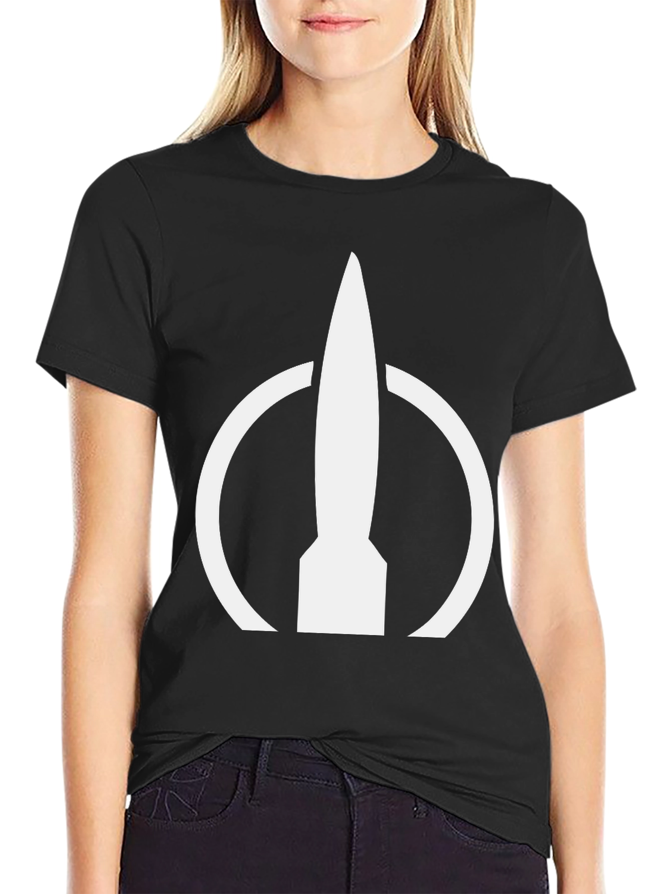 Rocket Symbol Black T-Shirt
