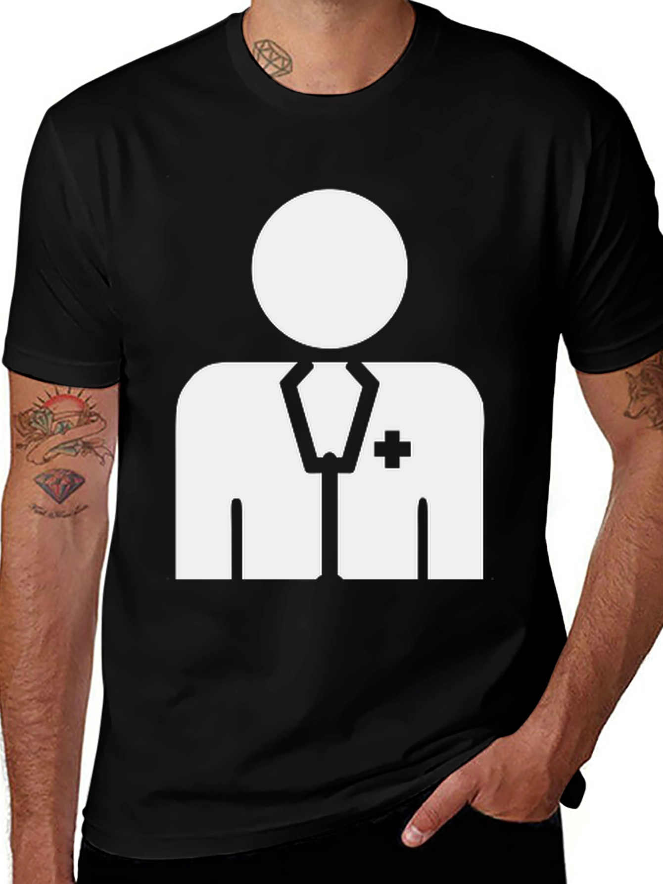 Doctor Graphic T-Shirt - Black Casual Tee