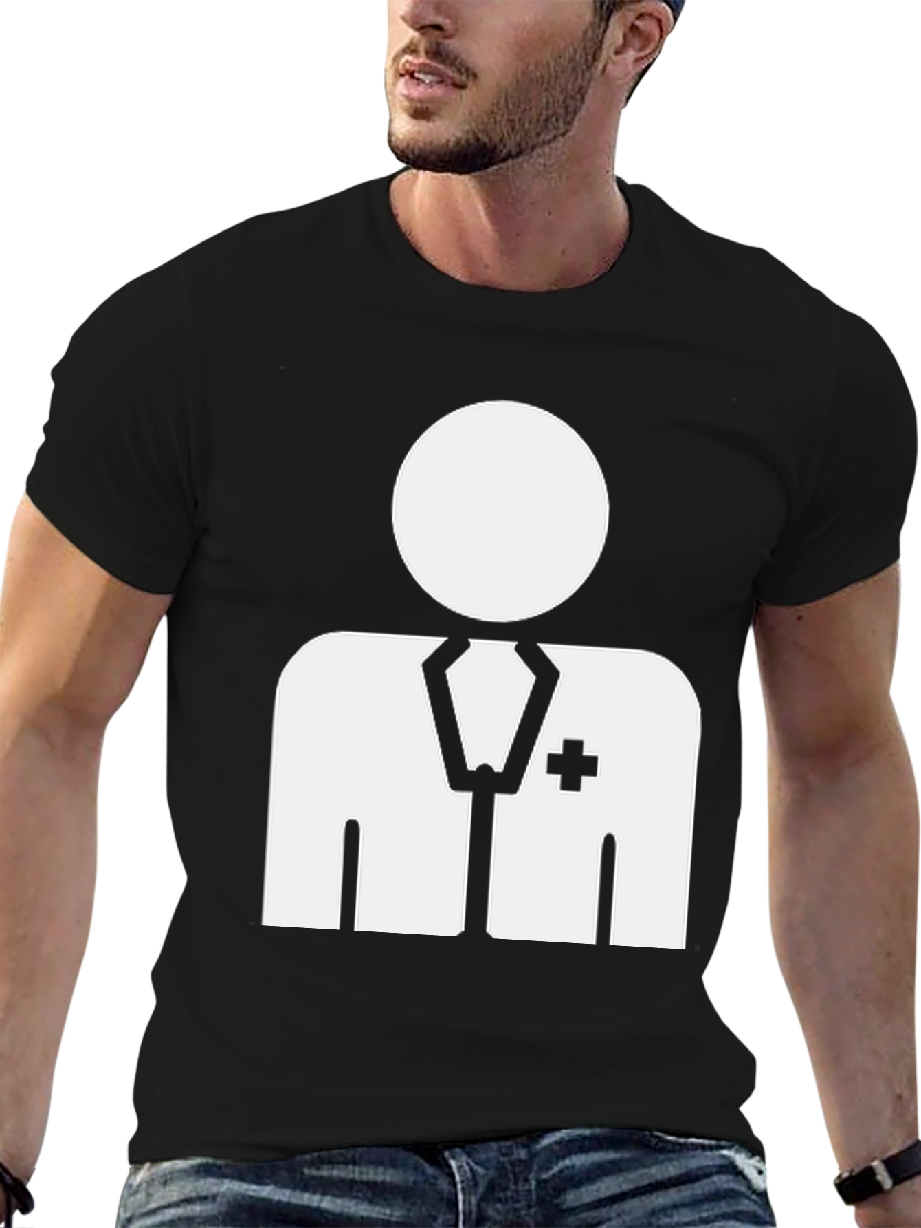 Doctor Graphic T-Shirt - Black Casual Tee