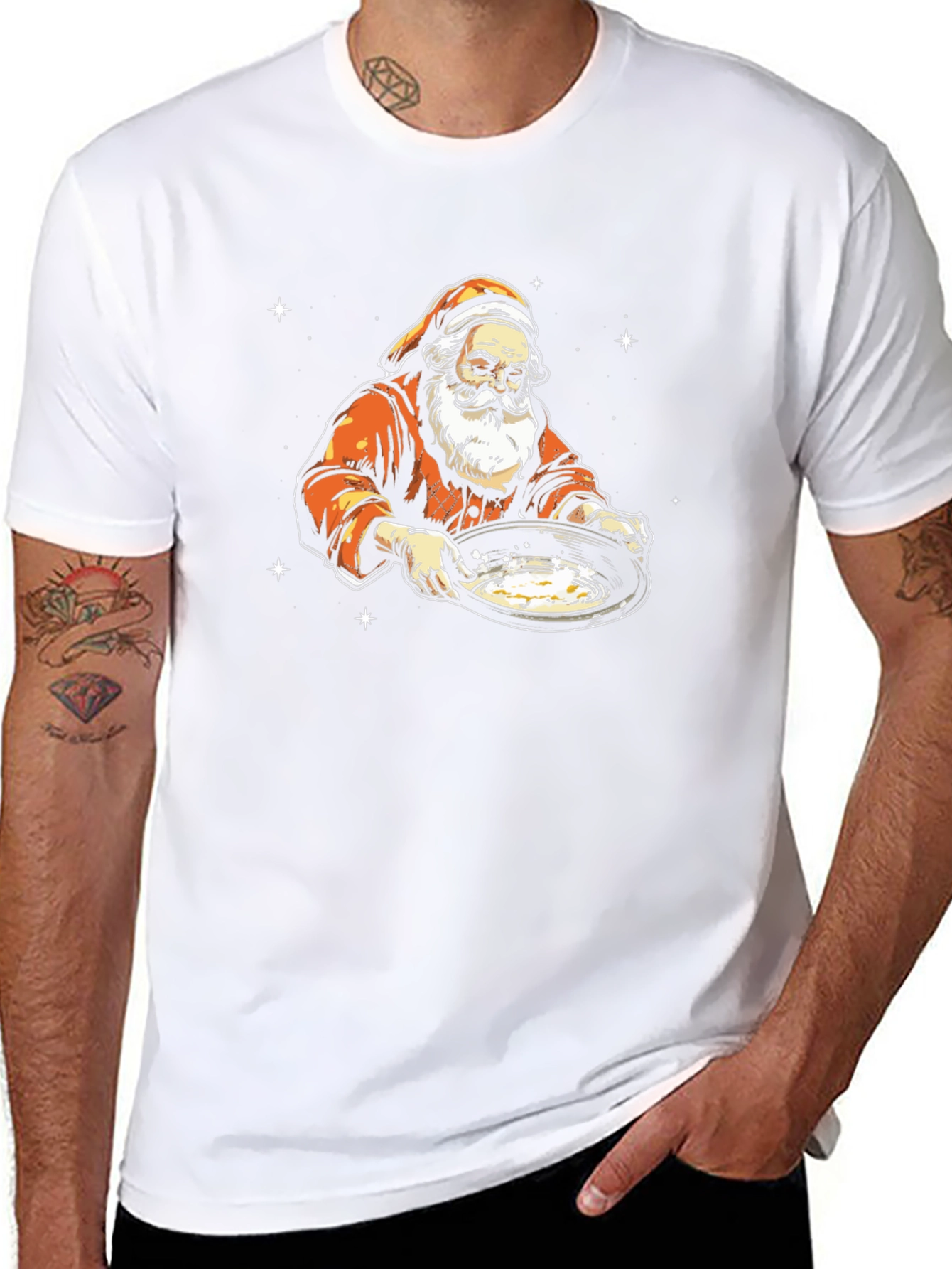 Santa Gold Panning Graphic T-Shirt