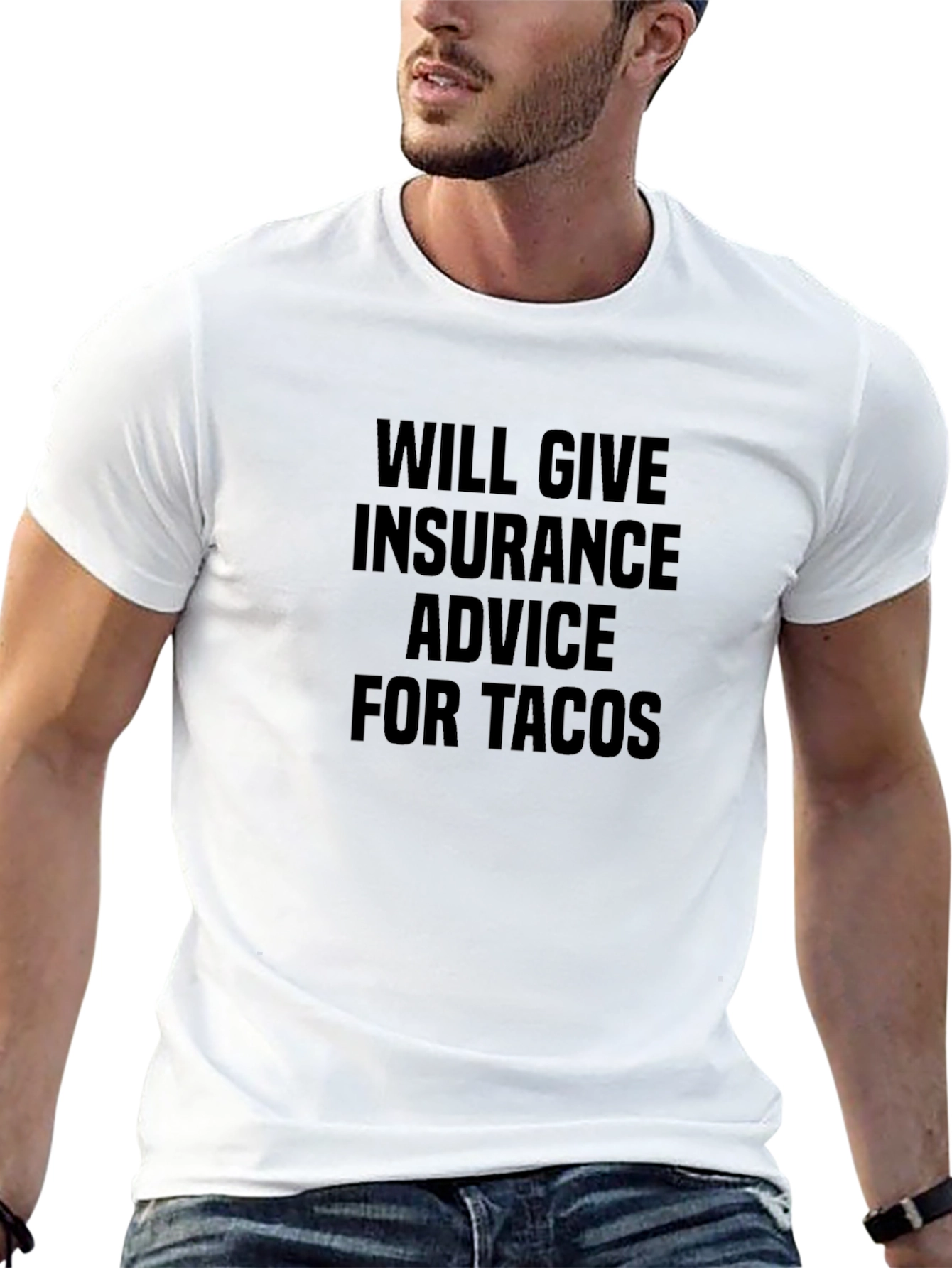 Insurance Advice For Tacos Black T-Shirt