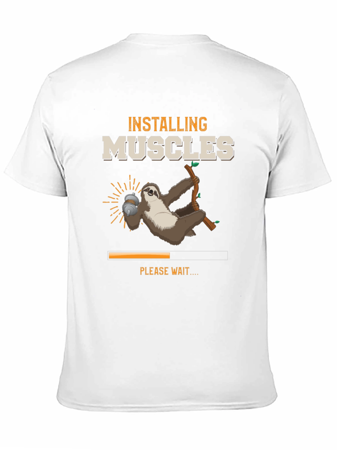 Installing Muscles Sloth Graphic T-Shirt