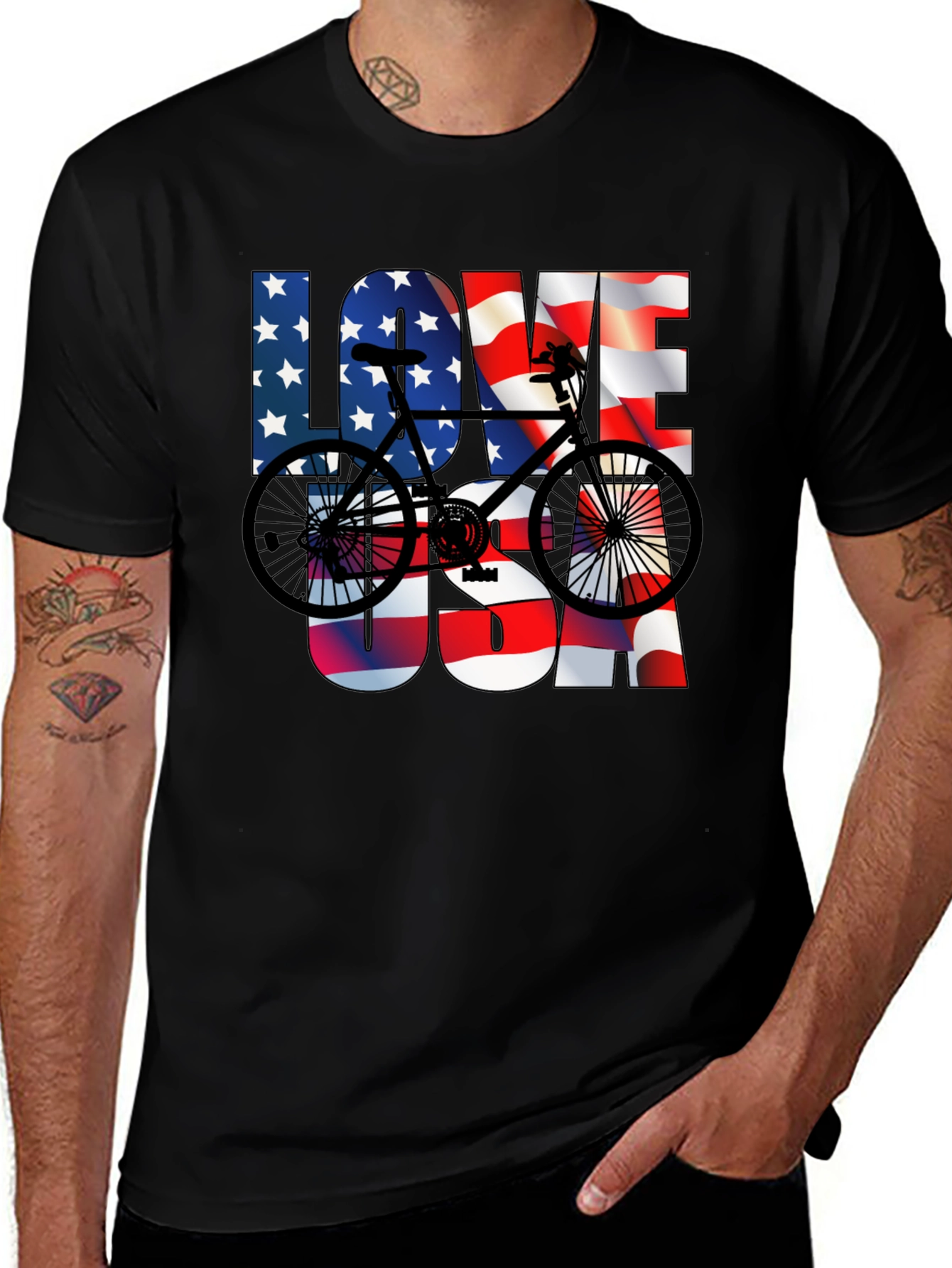 Love USA Bicycle Graphic Tee